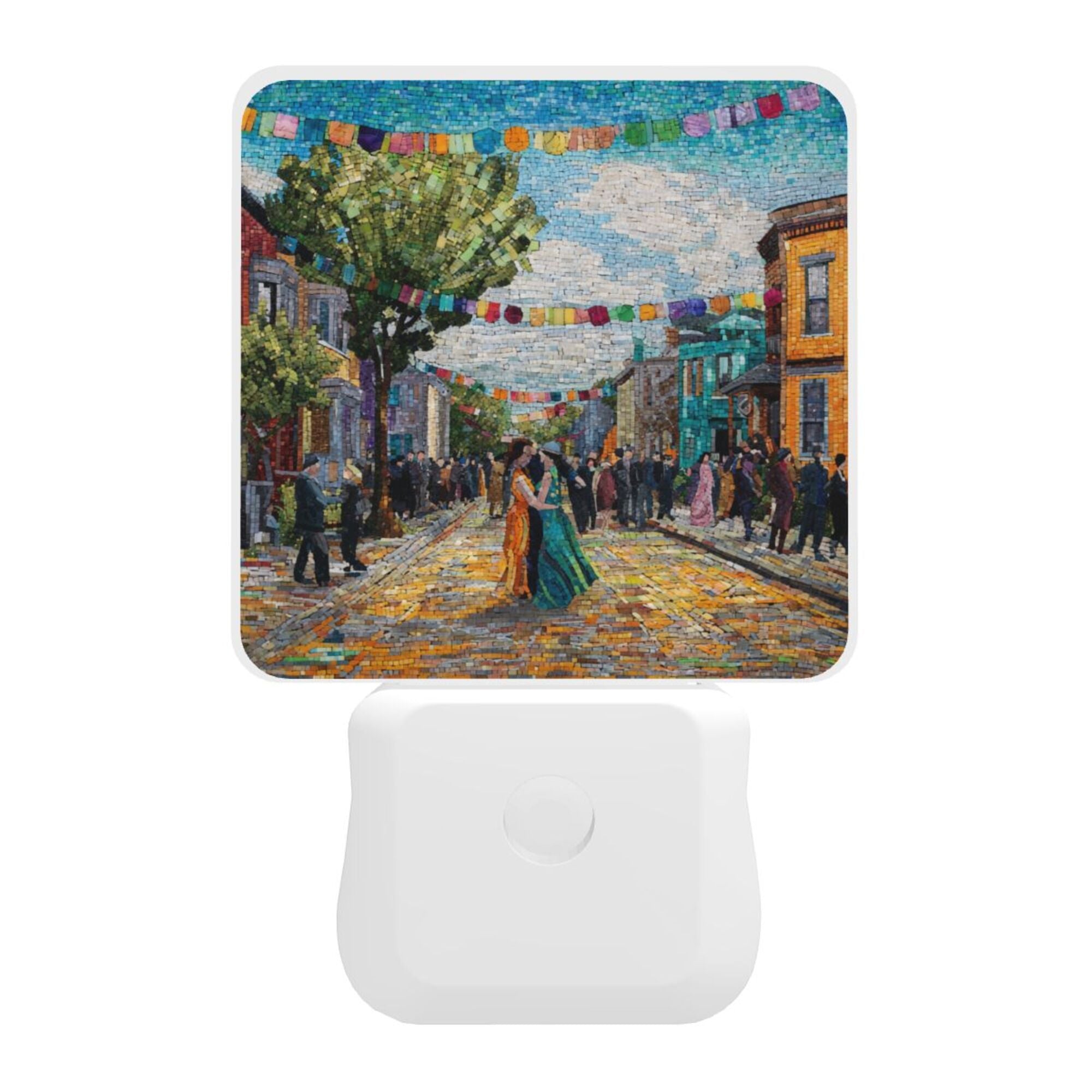 Artistic Street Scene Sensor Night Light - Size 4.95×2.95 inches, Smart Light - Sensing Energy - Saving Decorative Light