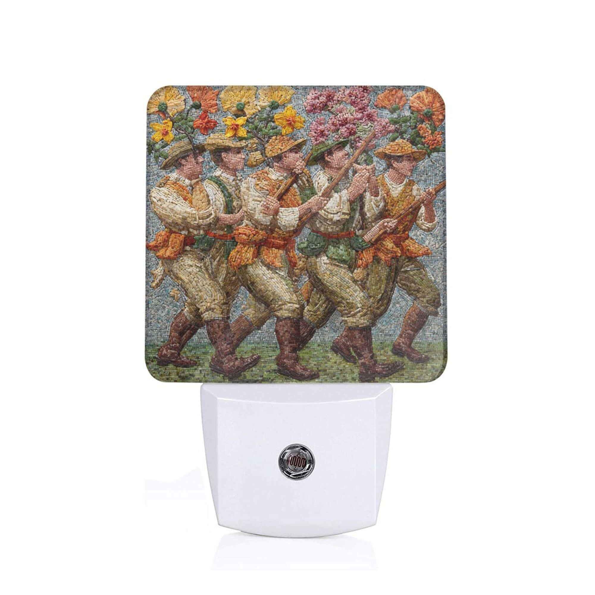 Retro Art Pattern Sensor Night Light - Size 4.95×2.95 inches, Smart Light - Sensing Energy - Saving Decorative Light
