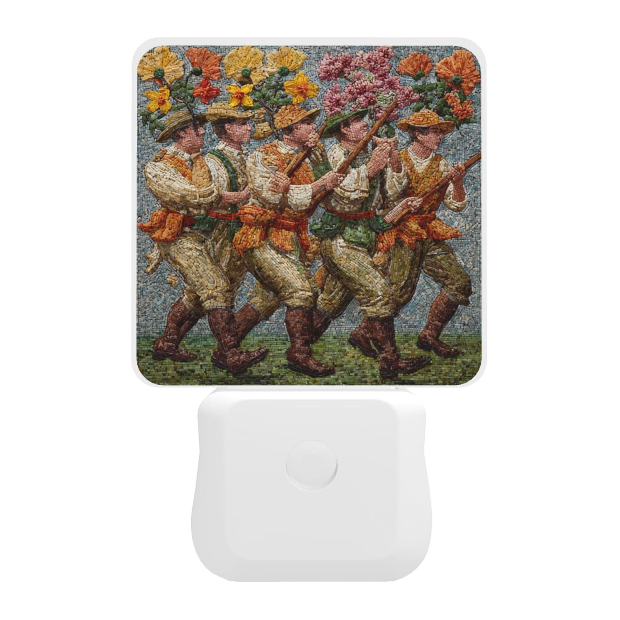 Retro Art Pattern Sensor Night Light - Size 4.95×2.95 inches, Smart Light - Sensing Energy - Saving Decorative Light