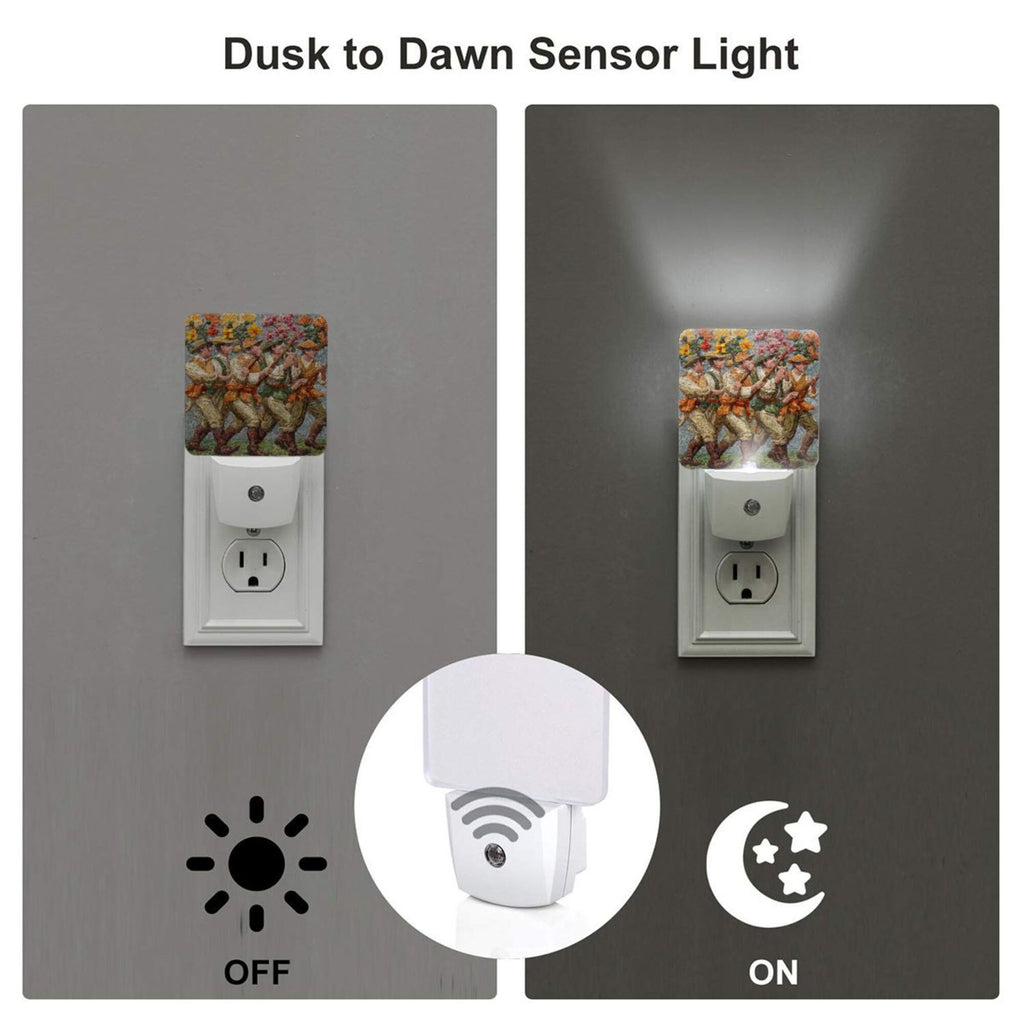 Retro Art Pattern Sensor Night Light - Size 4.95×2.95 inches, Smart Light - Sensing Energy - Saving Decorative Light