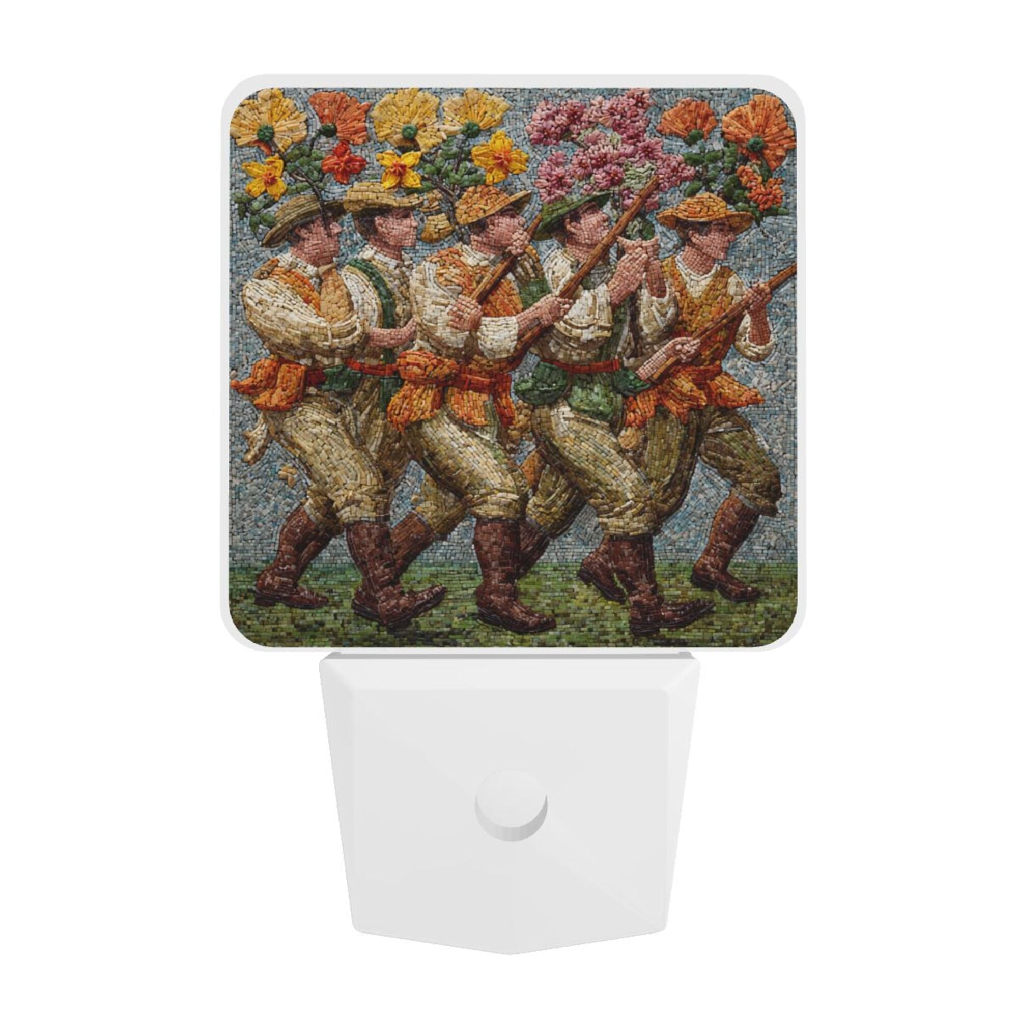 Retro Art Pattern Sensor Night Light - Size 4.95×2.95 inches, Smart Light - Sensing Energy - Saving Decorative Light