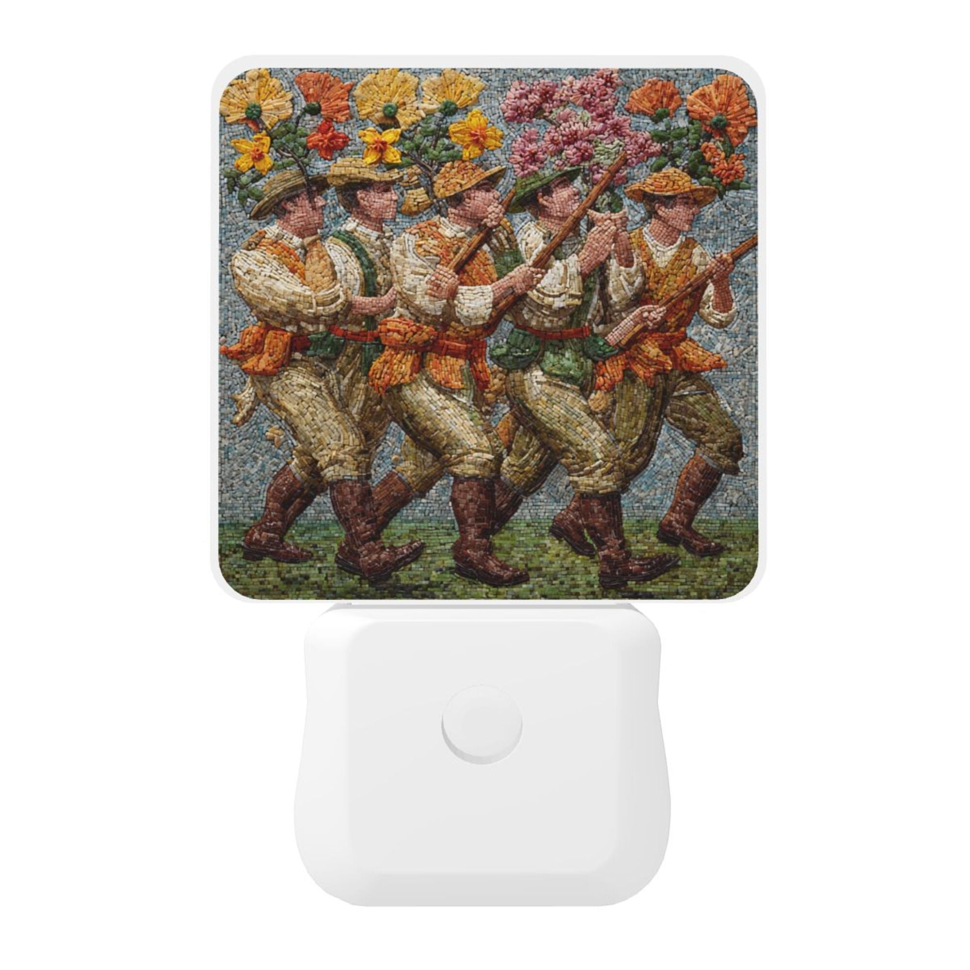Retro Art Pattern Sensor Night Light - Size 4.95×2.95 inches, Smart Light - Sensing Energy - Saving Decorative Light