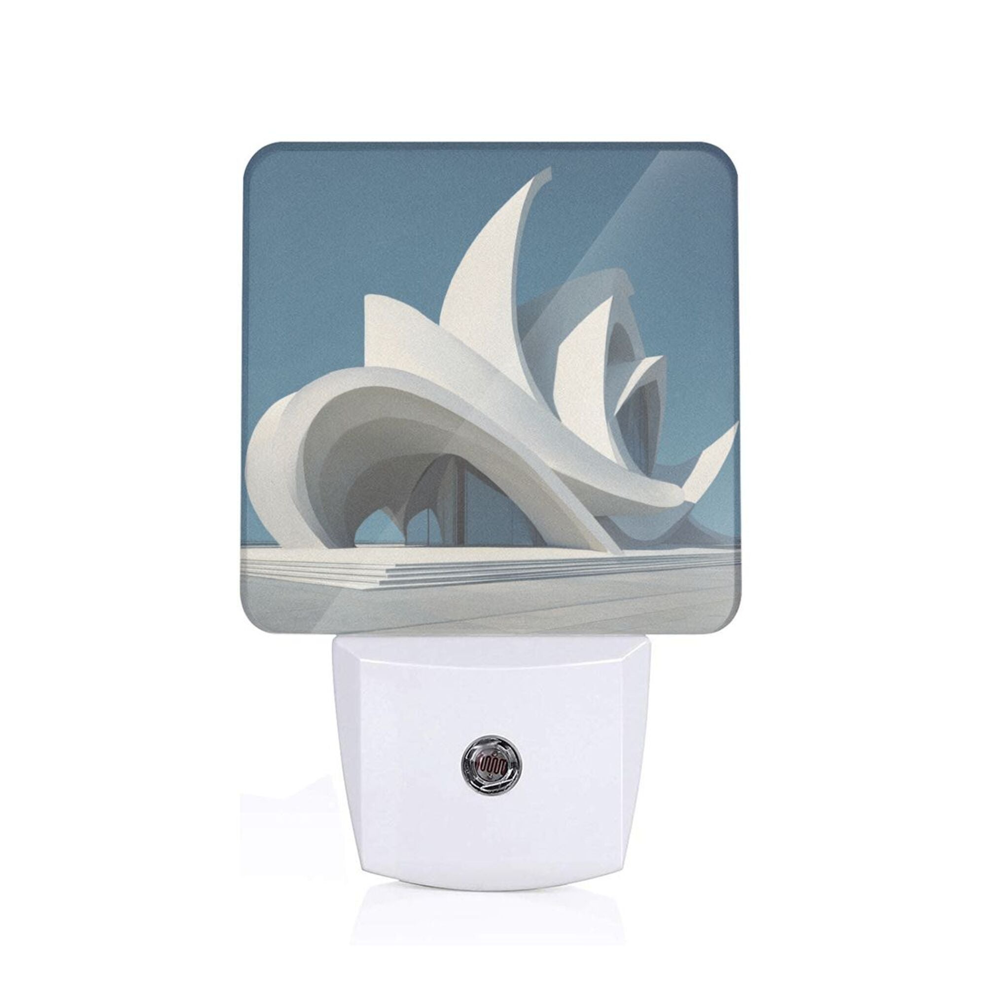 Modern Architectural Pattern Smart Sensor Night Light - Size 4.95×2.95 inches, Energy - Saving Soft Light Decorative Light