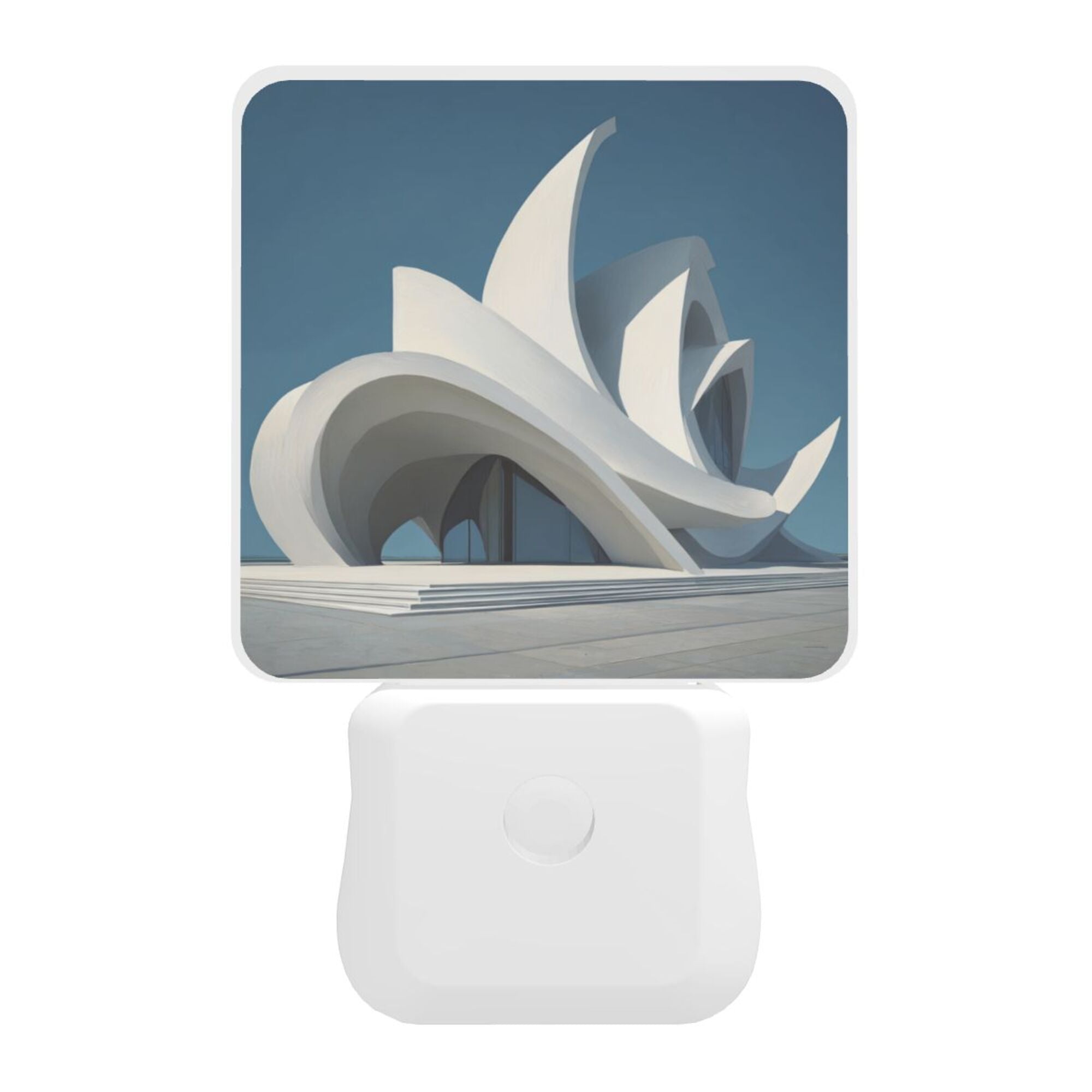 Modern Architectural Pattern Smart Sensor Night Light - Size 4.95×2.95 inches, Energy - Saving Soft Light Decorative Light
