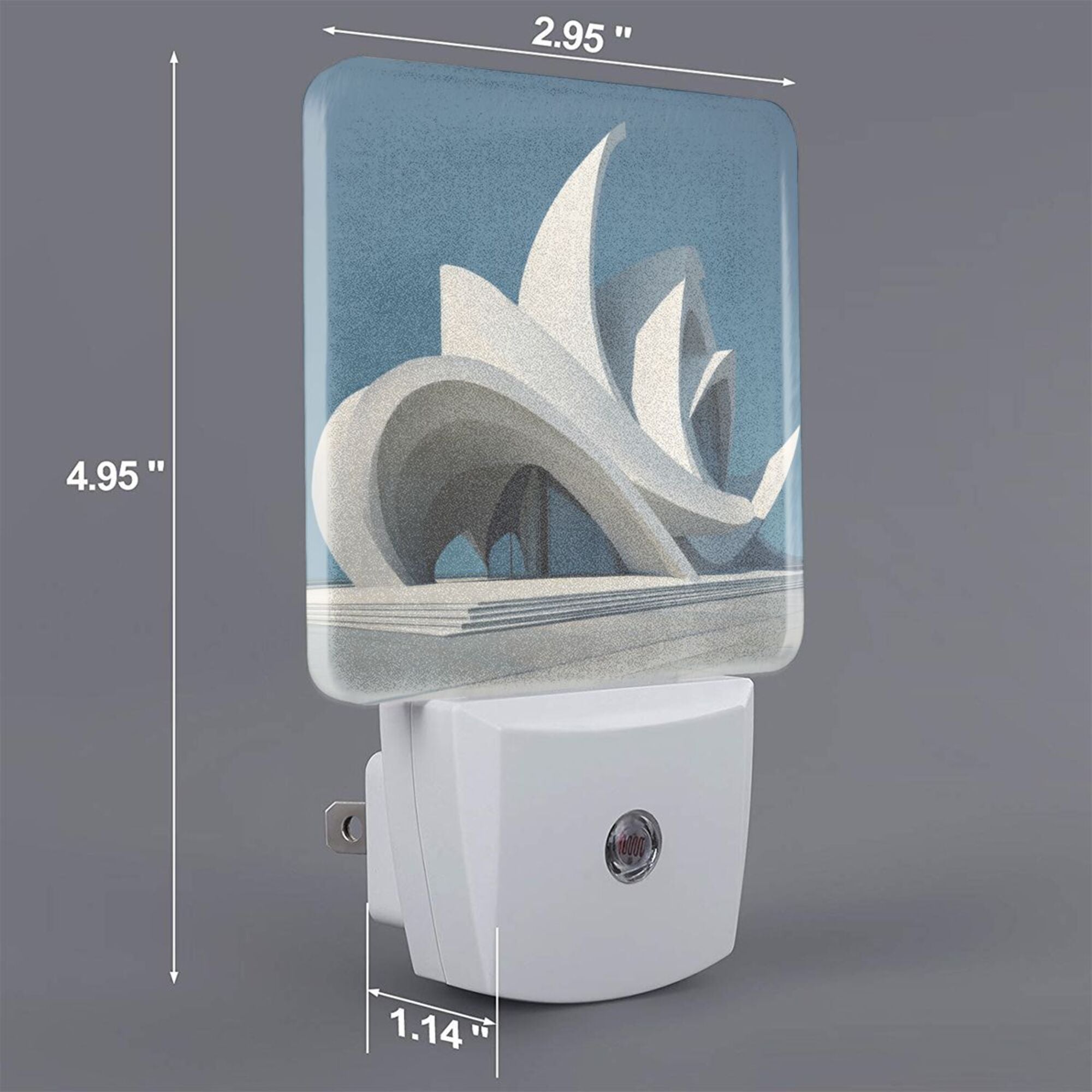 Modern Architectural Pattern Smart Sensor Night Light - Size 4.95×2.95 inches, Energy - Saving Soft Light Decorative Light