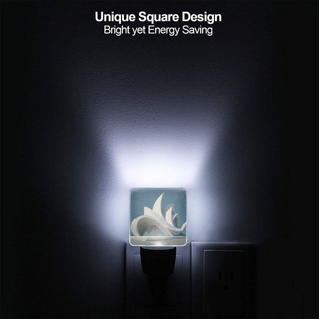 Modern Architectural Pattern Smart Sensor Night Light - Size 4.95×2.95 inches, Energy - Saving Soft Light Decorative Light