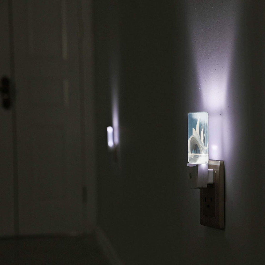 Modern Architectural Pattern Smart Sensor Night Light - Size 4.95×2.95 inches, Energy - Saving Soft Light Decorative Light