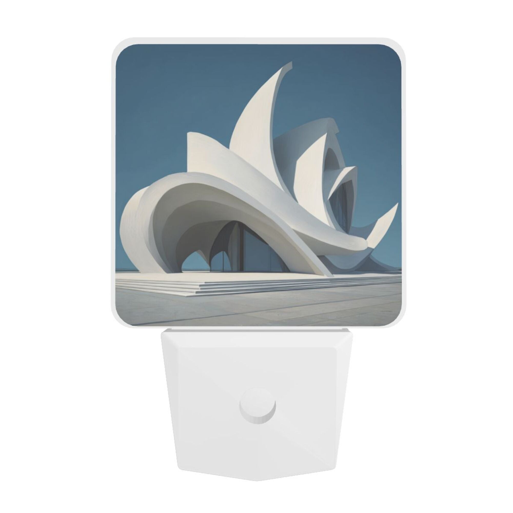 Modern Architectural Pattern Smart Sensor Night Light - Size 4.95×2.95 inches, Energy - Saving Soft Light Decorative Light