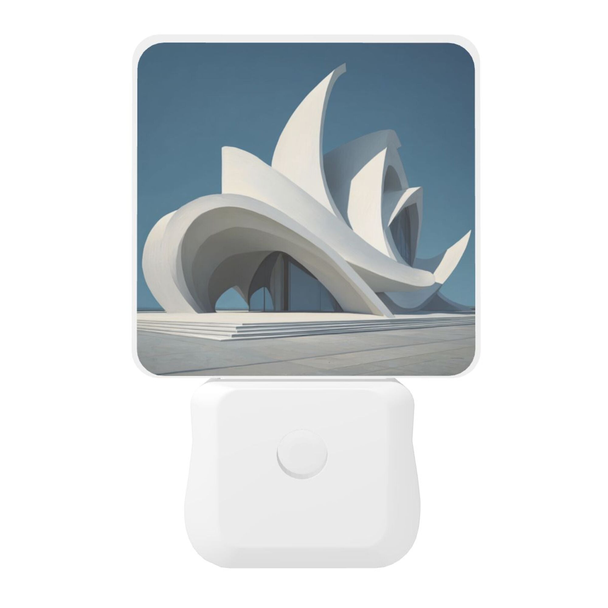 Modern Architectural Pattern Smart Sensor Night Light - Size 4.95×2.95 inches, Energy - Saving Soft Light Decorative Light