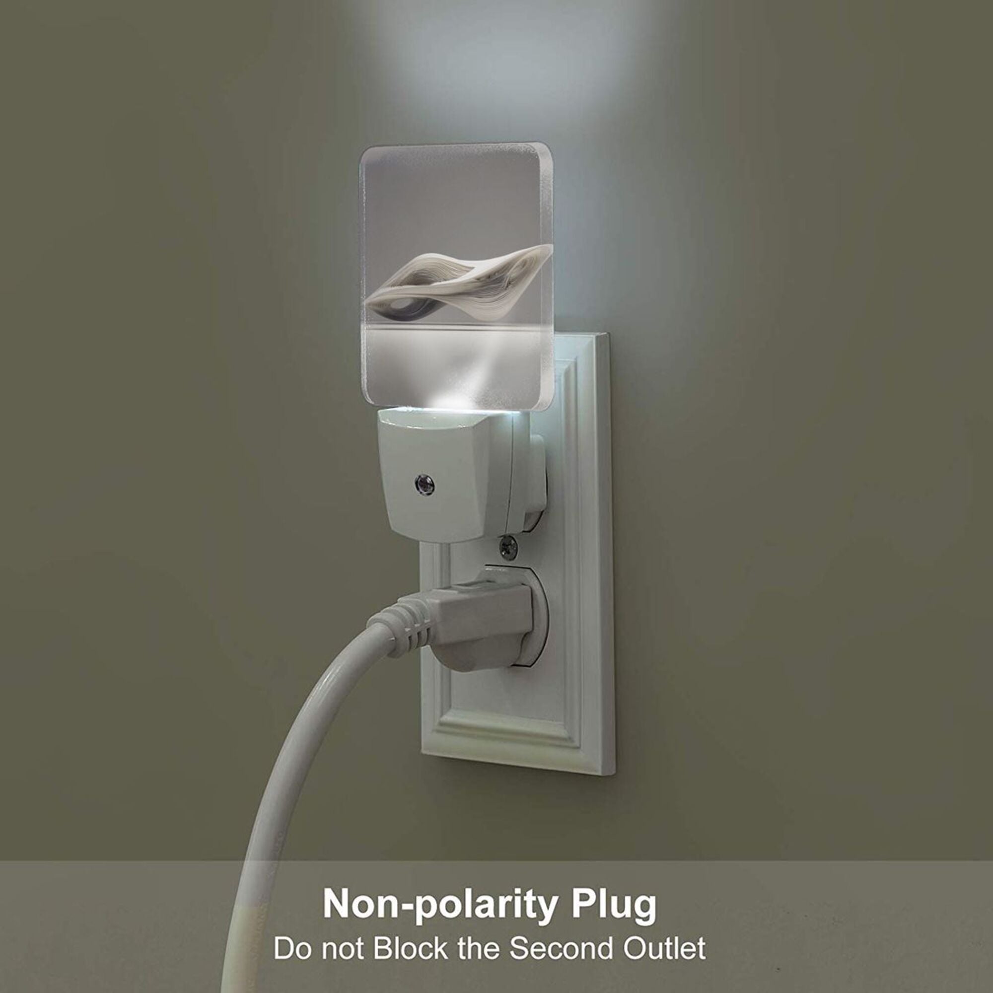 Artistic Line Pattern Smart Sensor Night Light - Size 4.95×2.95 inches, Energy - Saving Soft Light Decorative Light