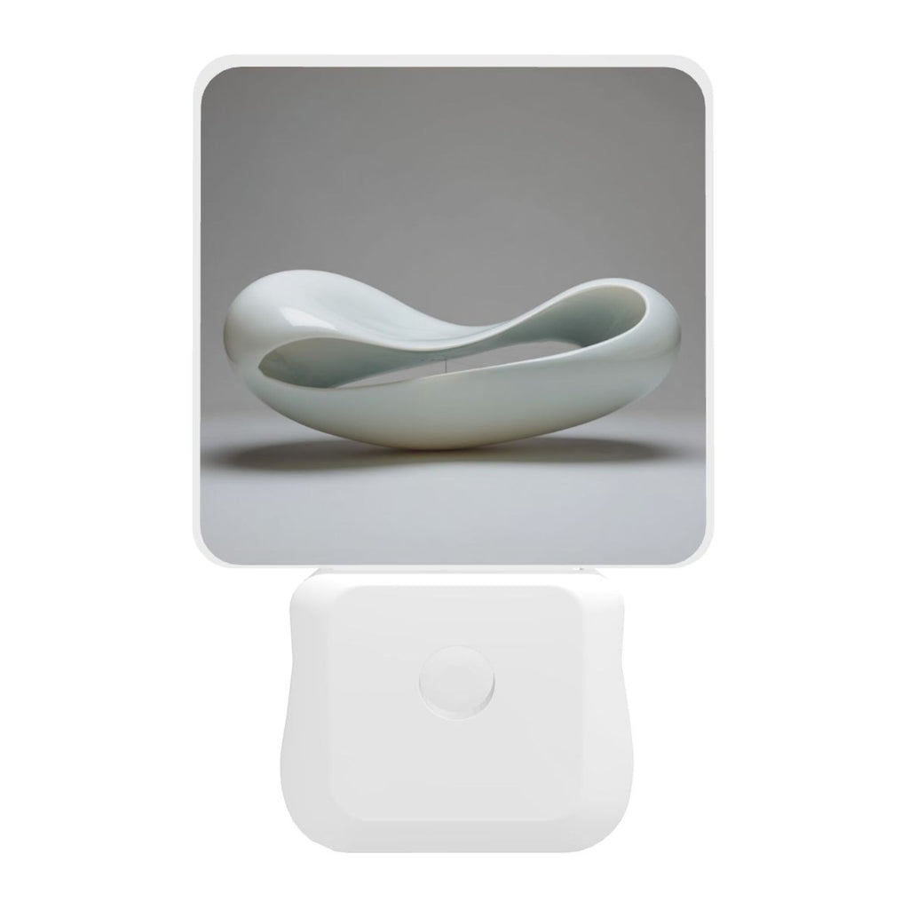 Art Ceramic Pattern Smart Sensor Night Light - Size 4.95×2.95 inches, Energy - Saving Soft Light Decorative Light