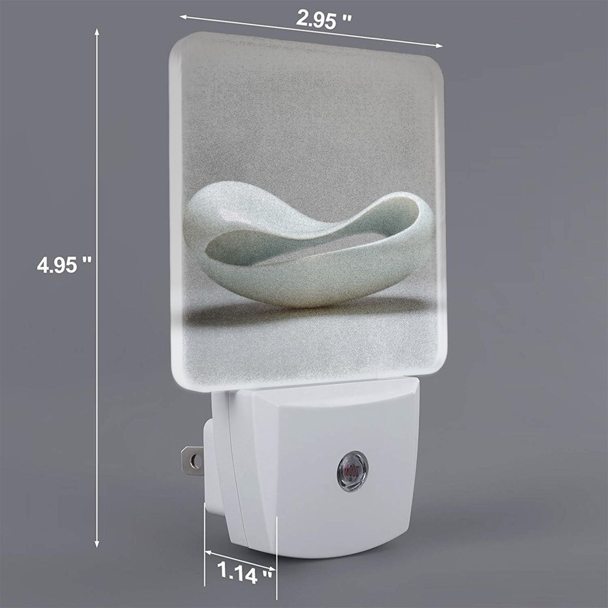Art Ceramic Pattern Smart Sensor Night Light - Size 4.95×2.95 inches, Energy - Saving Soft Light Decorative Light
