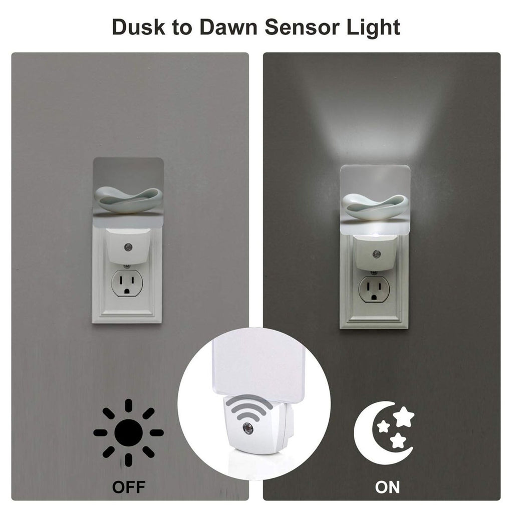 Art Ceramic Pattern Smart Sensor Night Light - Size 4.95×2.95 inches, Energy - Saving Soft Light Decorative Light