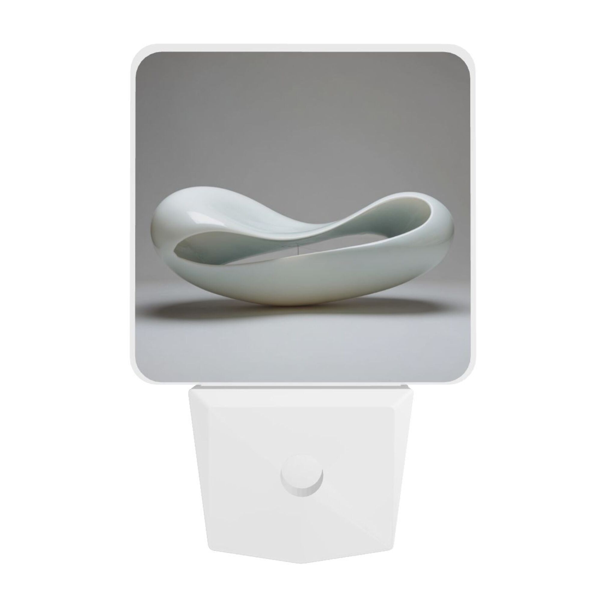 Art Ceramic Pattern Smart Sensor Night Light - Size 4.95×2.95 inches, Energy - Saving Soft Light Decorative Light
