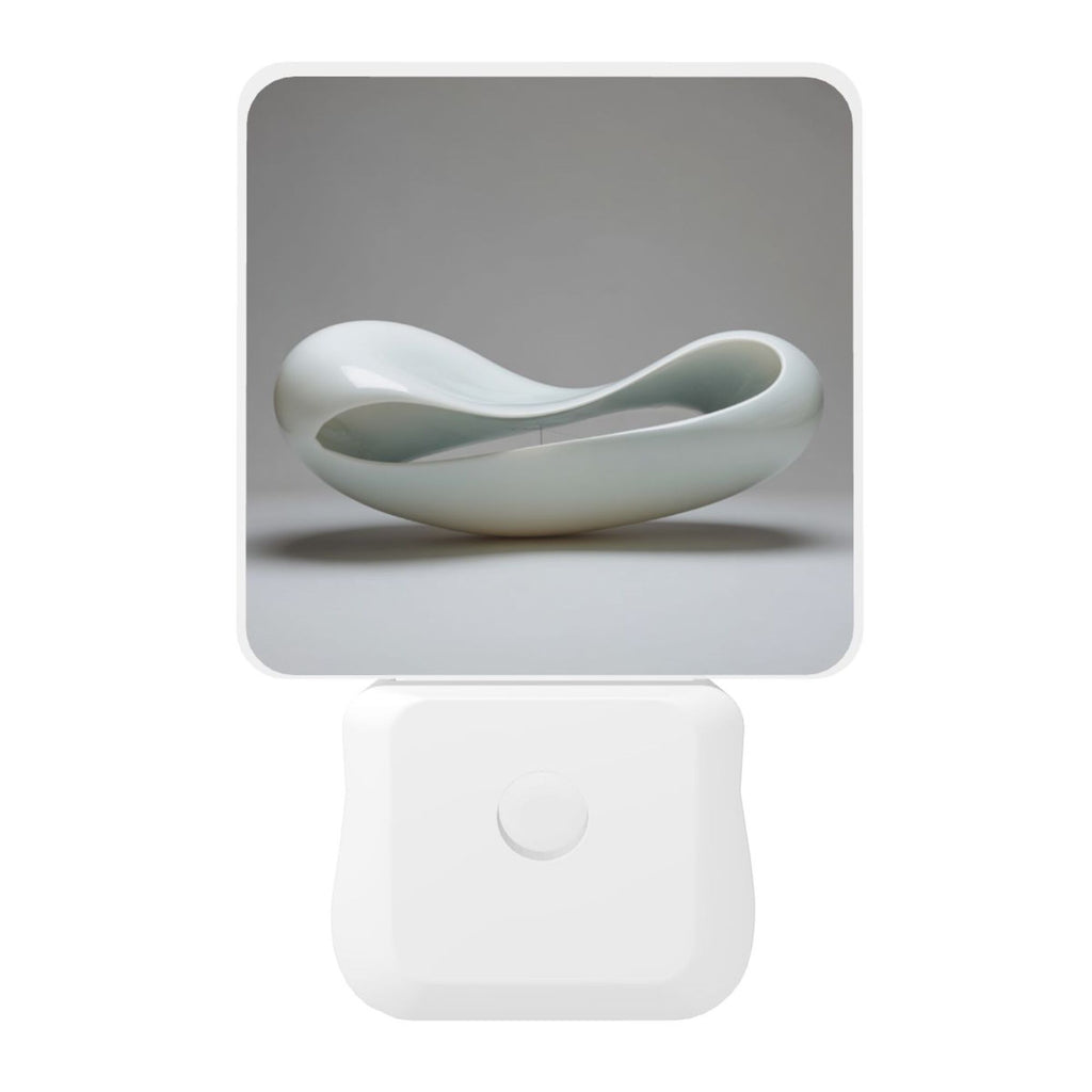 Art Ceramic Pattern Smart Sensor Night Light - Size 4.95×2.95 inches, Energy - Saving Soft Light Decorative Light