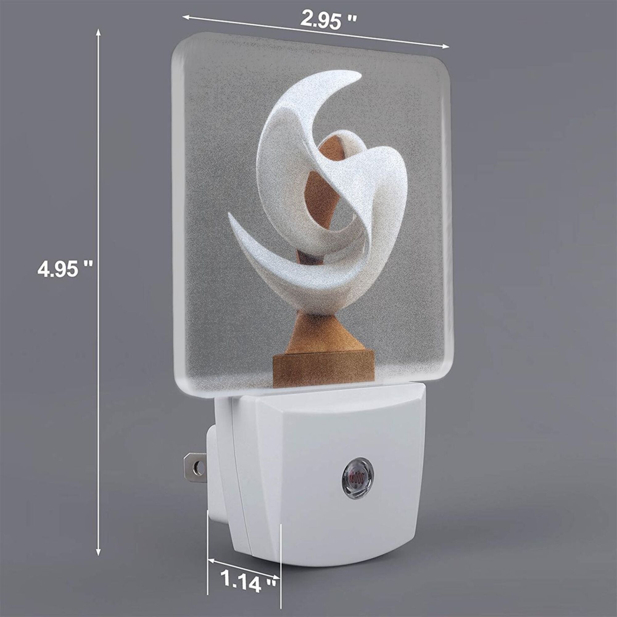 Art Sculpture Pattern Smart Sensor Night Light - Size 4.95×2.95 inches, Energy - Saving Soft Light Decorative Light