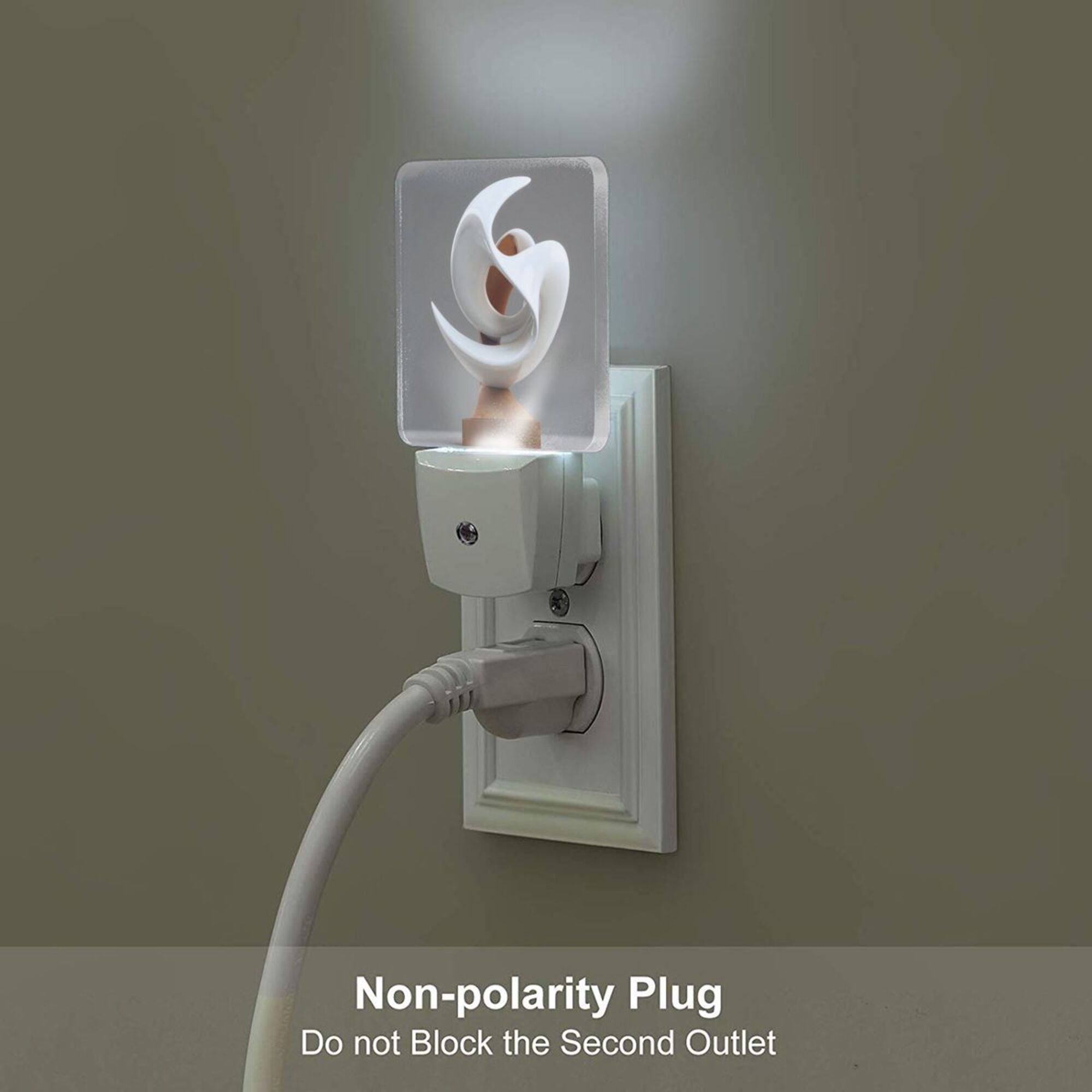 Art Sculpture Pattern Smart Sensor Night Light - Size 4.95×2.95 inches, Energy - Saving Soft Light Decorative Light