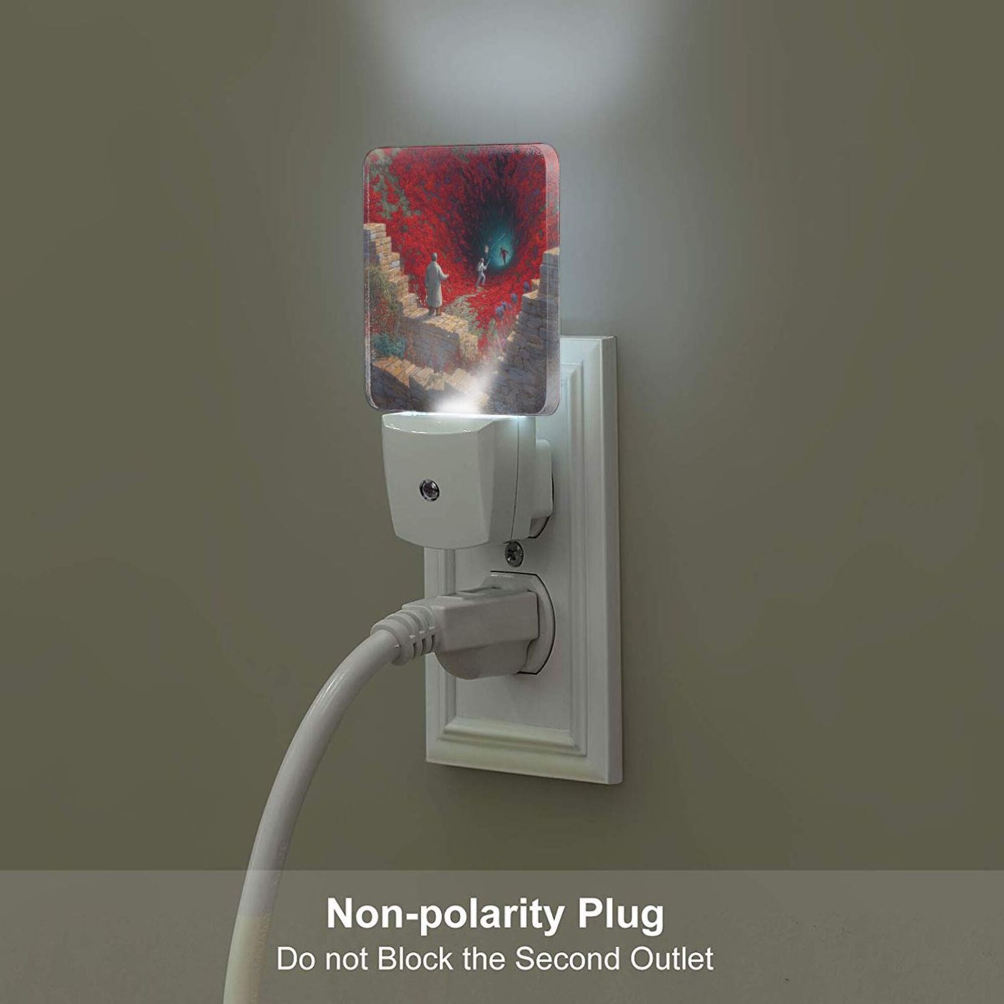 Fantasy Landscape Art Sensor Night Light - Size 4.95×2.95 inches, Smart Light - Sensing Energy - Saving Decorative Light