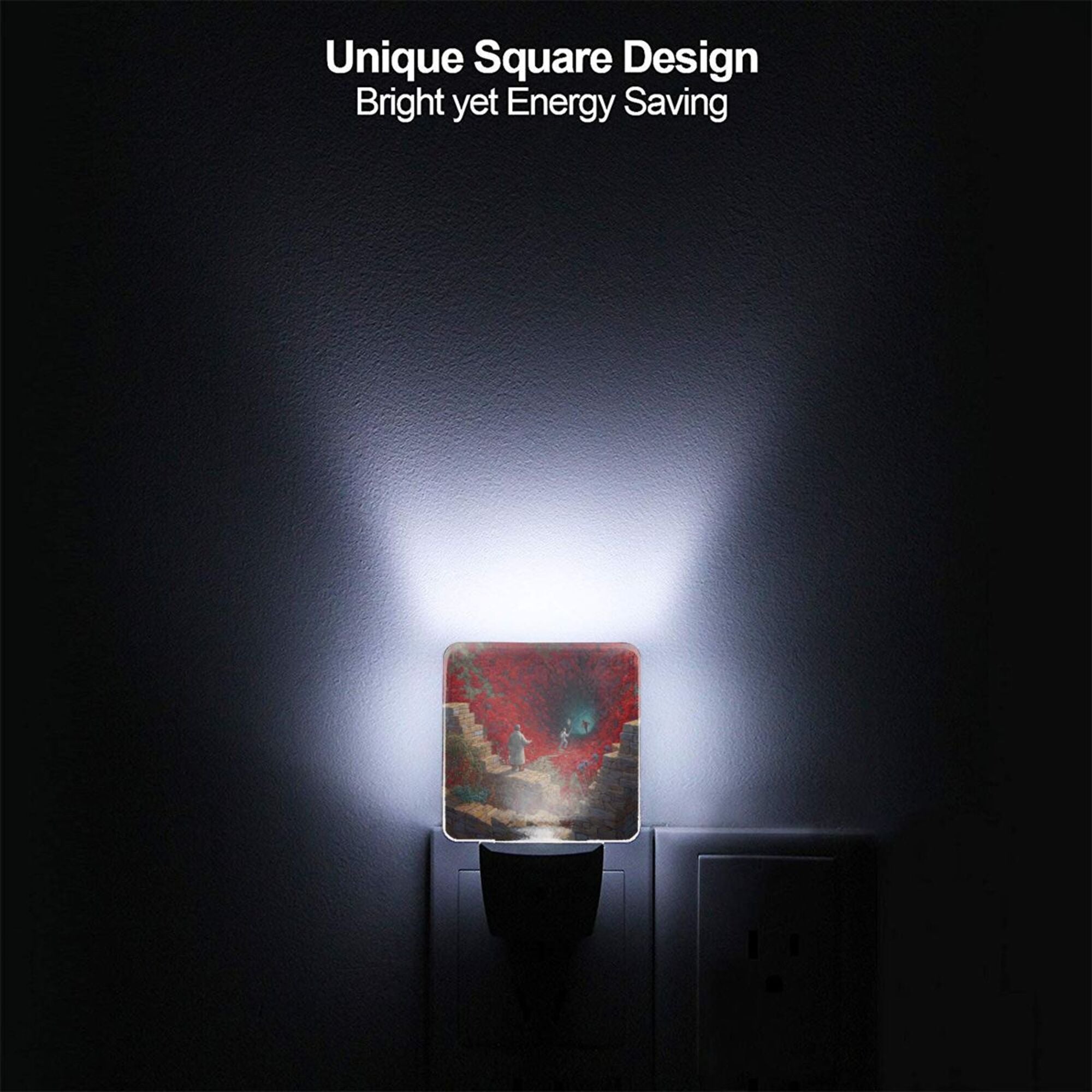 Fantasy Landscape Art Sensor Night Light - Size 4.95×2.95 inches, Smart Light - Sensing Energy - Saving Decorative Light