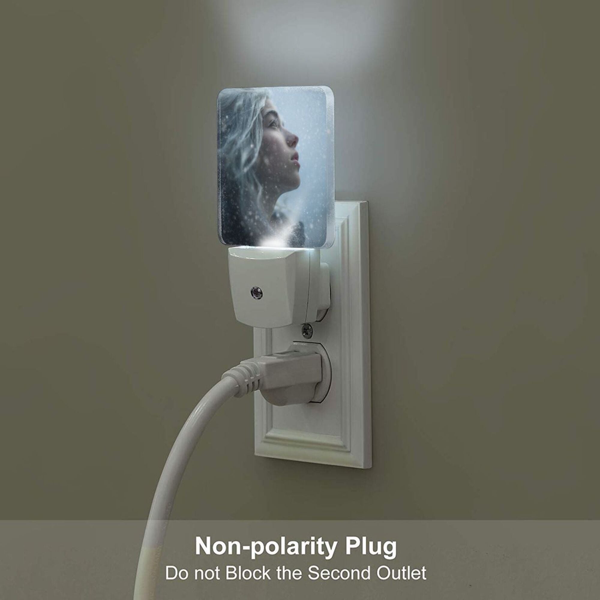 Character Art Pattern Smart Sensor Night Light - Size 4.95×2.95 inches, Energy - Saving Soft Light Decorative Light