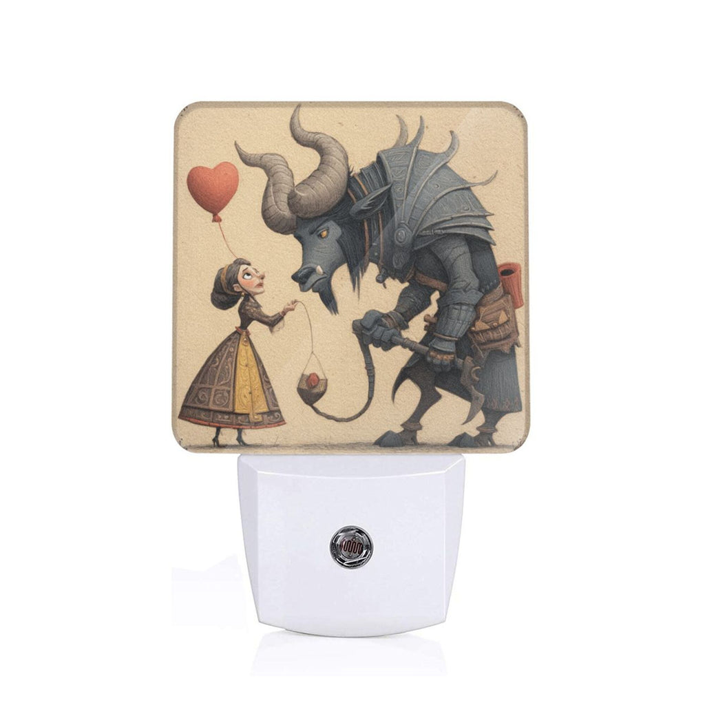 Fairy - Tale Illustration Smart Sensor Night Light - Size 4.95×2.95 inches, Energy - Saving Soft Light Decorative Light
