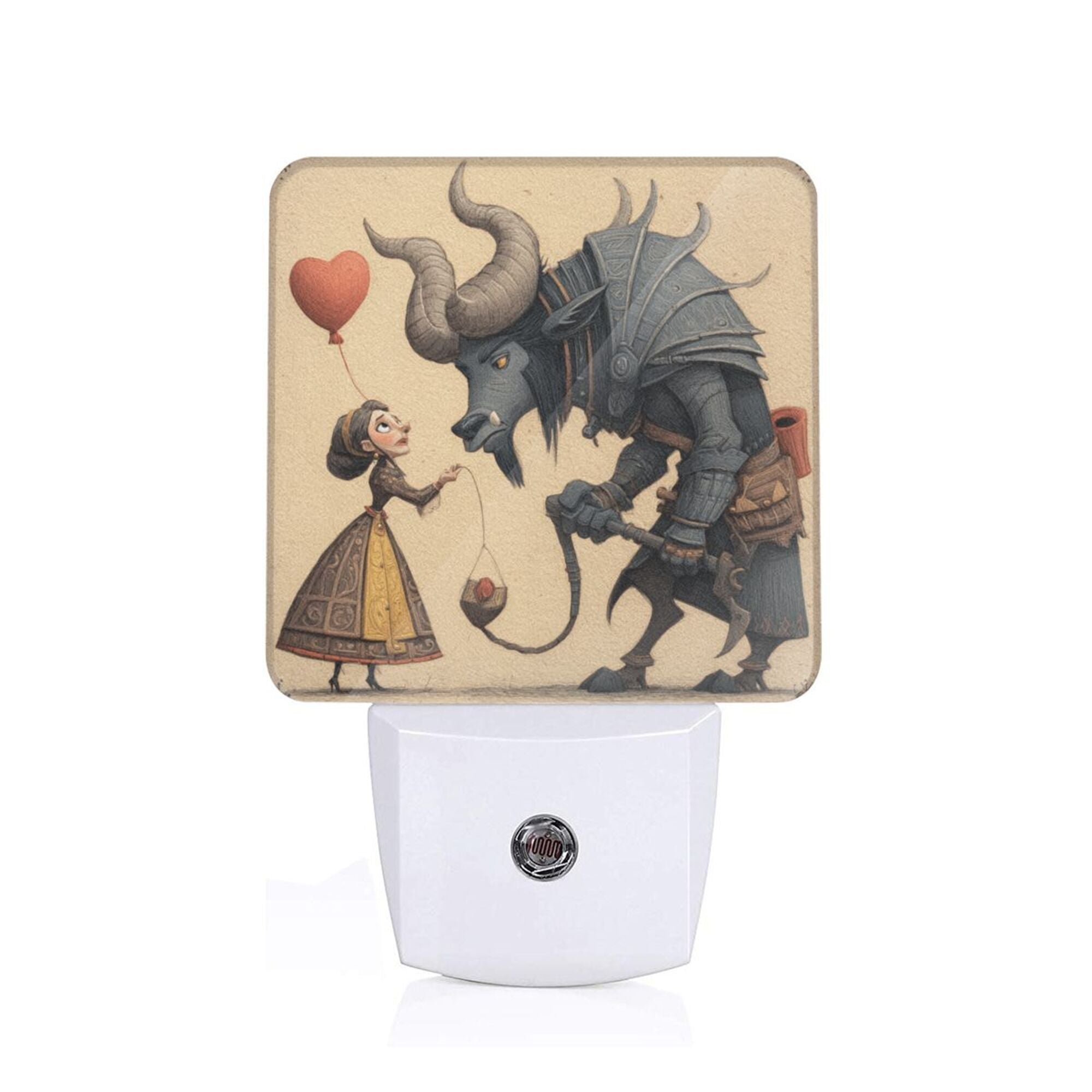Fairy - Tale Illustration Smart Sensor Night Light - Size 4.95×2.95 inches, Energy - Saving Soft Light Decorative Light
