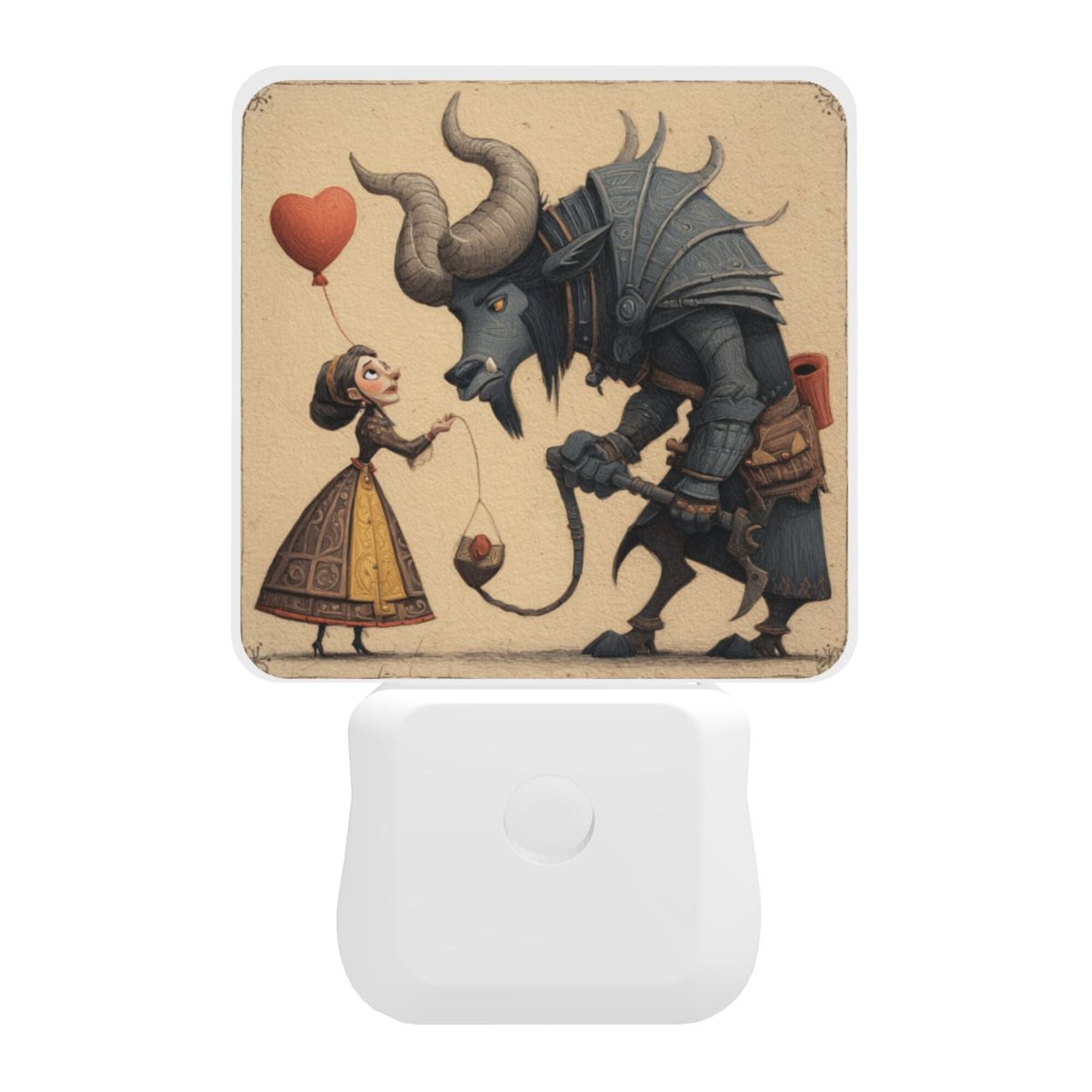 Fairy - Tale Illustration Smart Sensor Night Light - Size 4.95×2.95 inches, Energy - Saving Soft Light Decorative Light