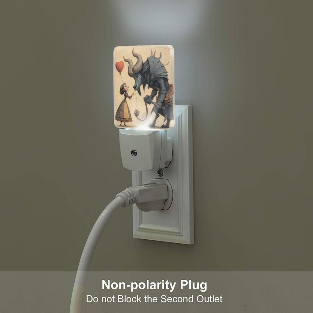 Fairy - Tale Illustration Smart Sensor Night Light - Size 4.95×2.95 inches, Energy - Saving Soft Light Decorative Light