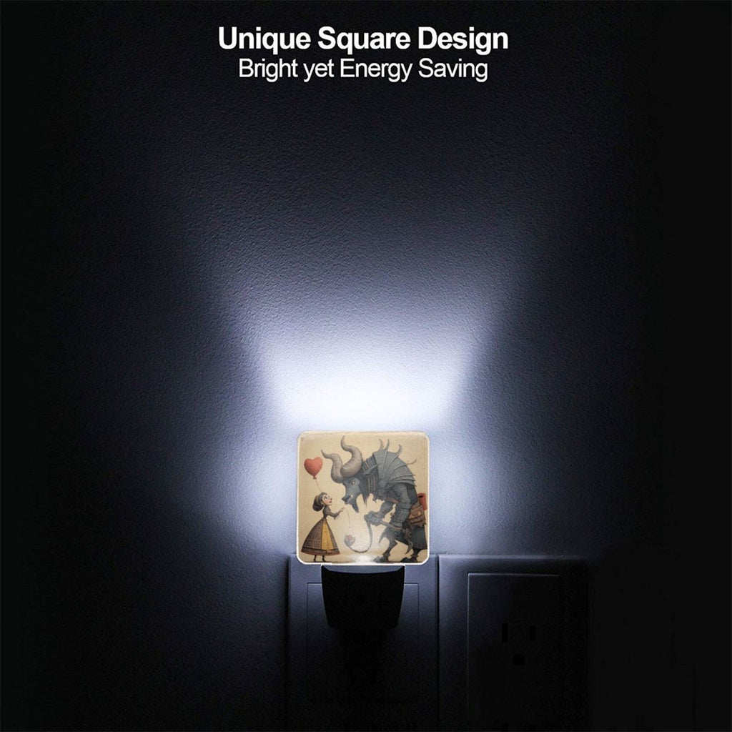 Fairy - Tale Illustration Smart Sensor Night Light - Size 4.95×2.95 inches, Energy - Saving Soft Light Decorative Light