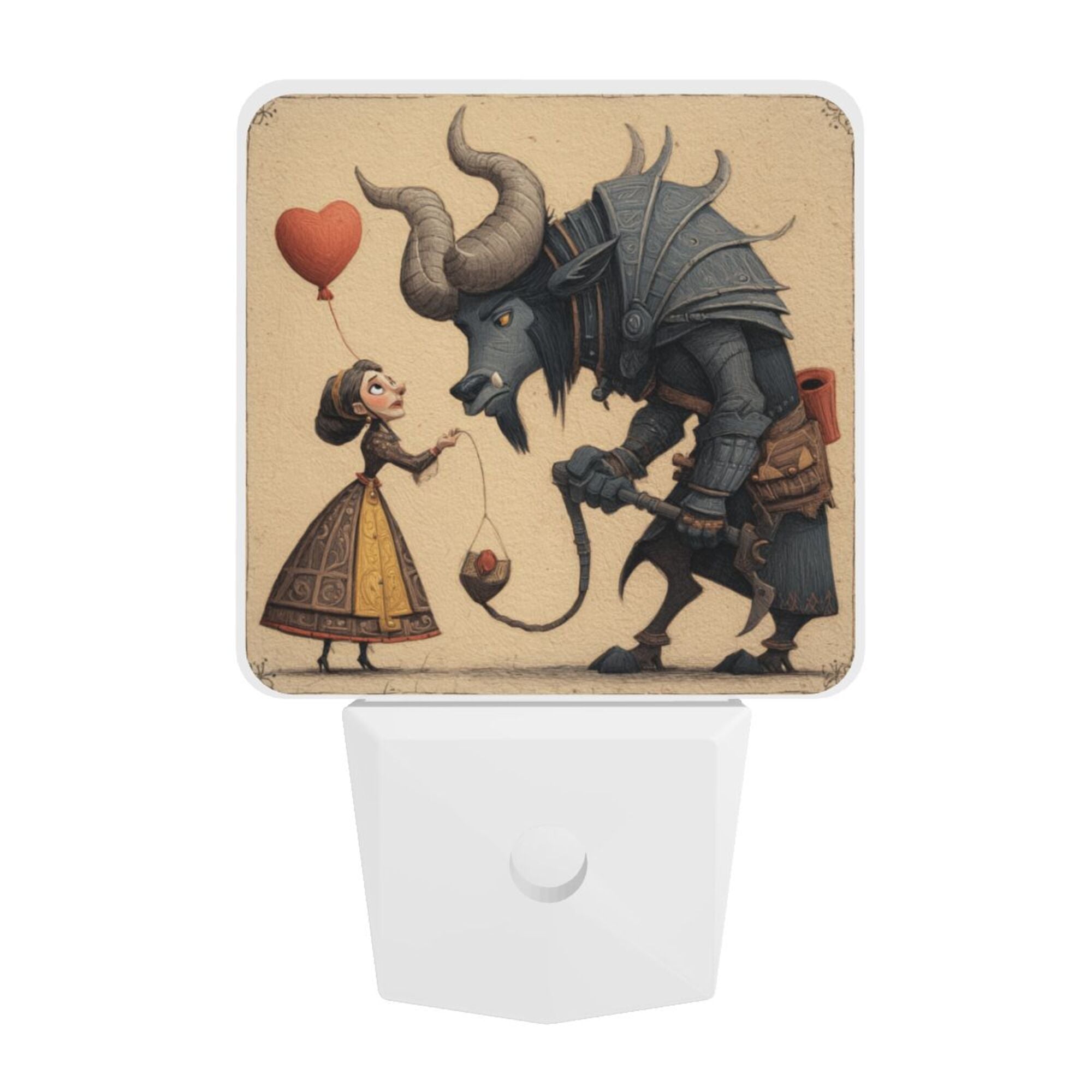 Fairy - Tale Illustration Smart Sensor Night Light - Size 4.95×2.95 inches, Energy - Saving Soft Light Decorative Light
