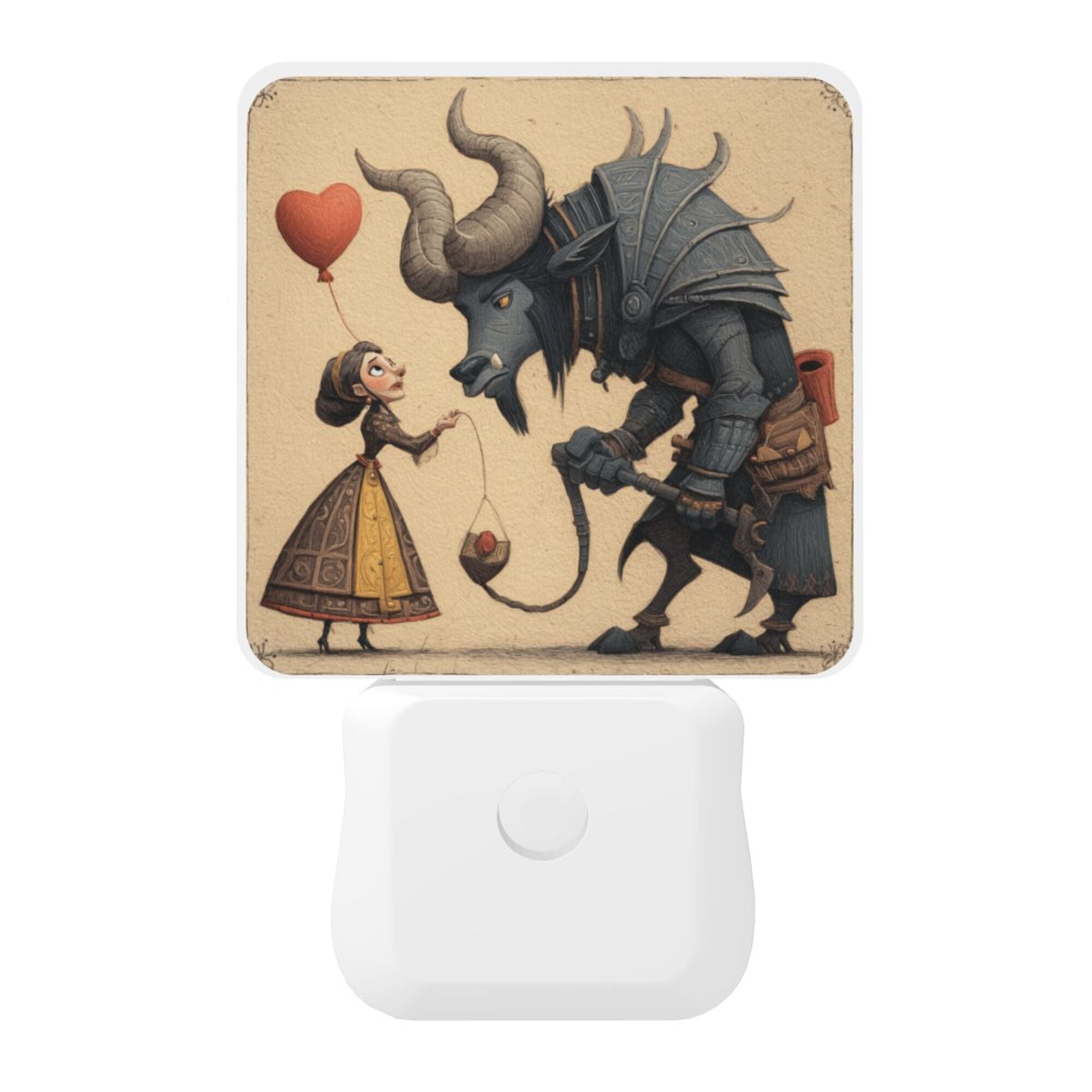 Fairy - Tale Illustration Smart Sensor Night Light - Size 4.95×2.95 inches, Energy - Saving Soft Light Decorative Light