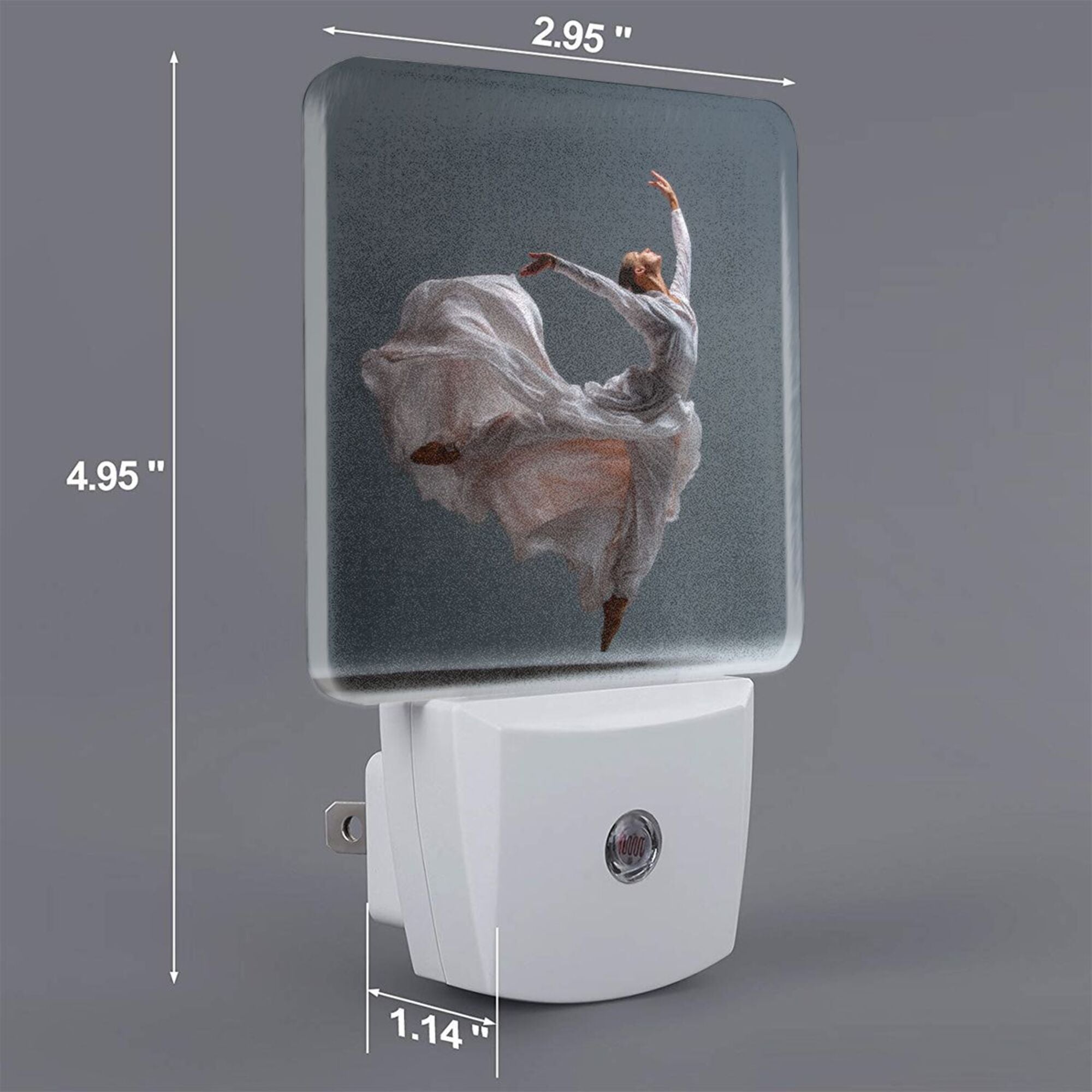 Dancer Art Pattern Smart Sensor Night Light - Size 4.95×2.95 inches, Energy - Saving Soft Light Decorative Light