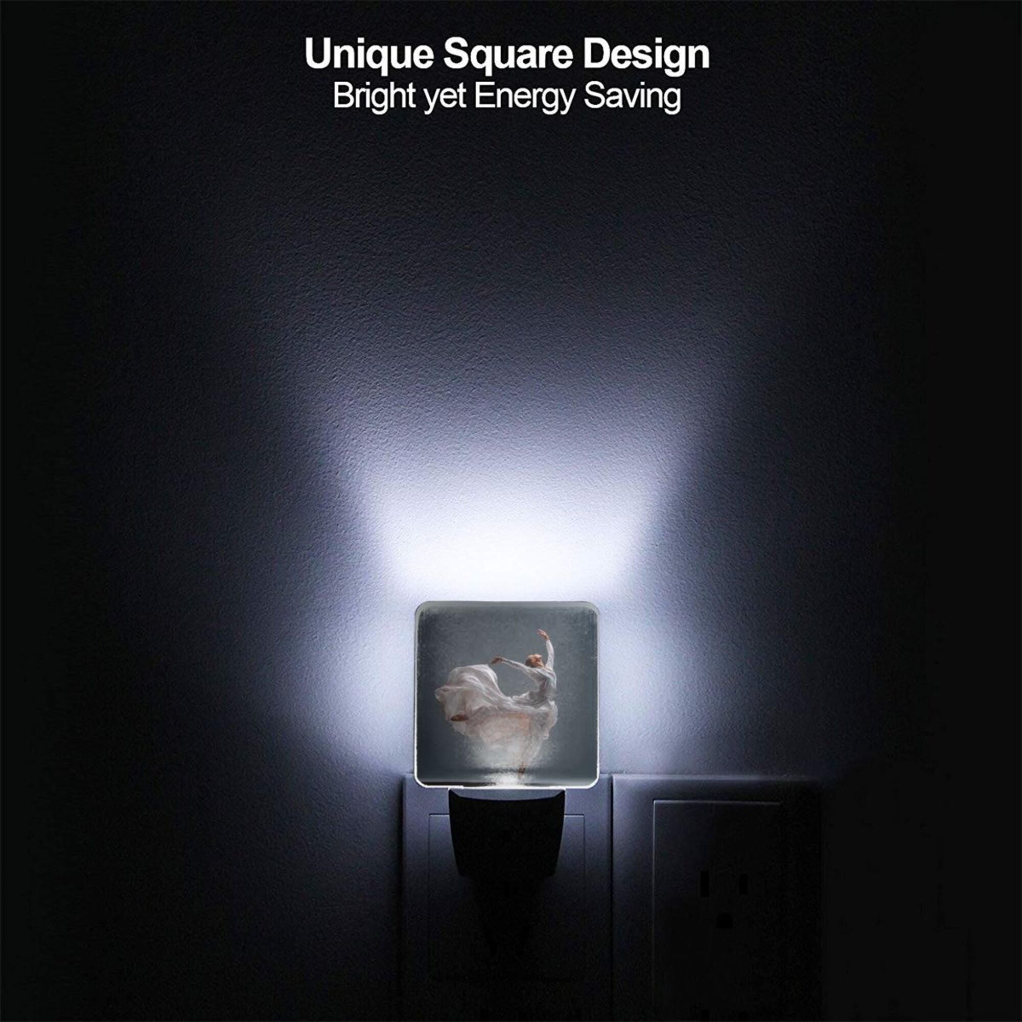 Dancer Art Pattern Smart Sensor Night Light - Size 4.95×2.95 inches, Energy - Saving Soft Light Decorative Light