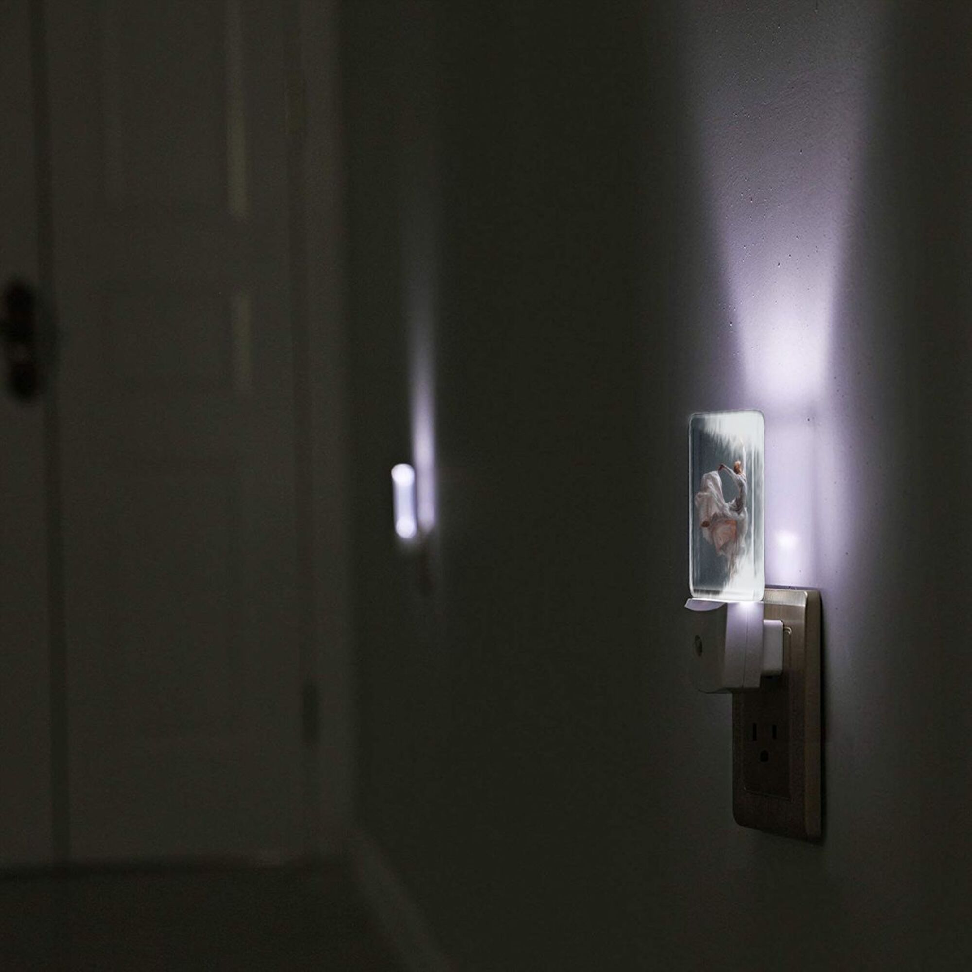 Dancer Art Pattern Smart Sensor Night Light - Size 4.95×2.95 inches, Energy - Saving Soft Light Decorative Light