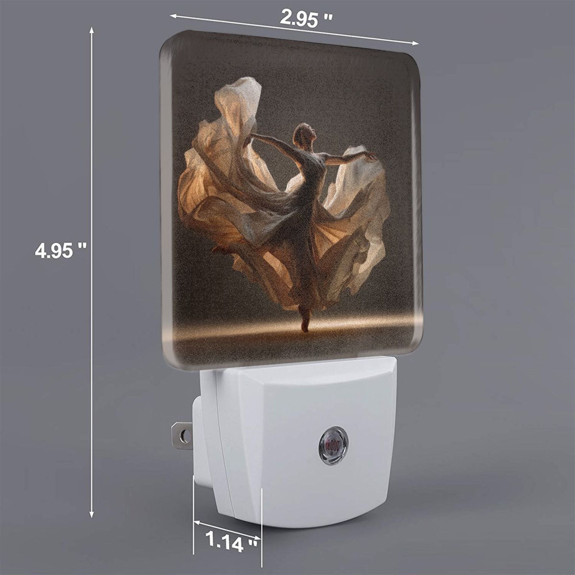 Artistic Dancer Pattern Smart Sensor Night Light - Size 4.95×2.95 inches, Energy - Saving Soft Light Decorative Light