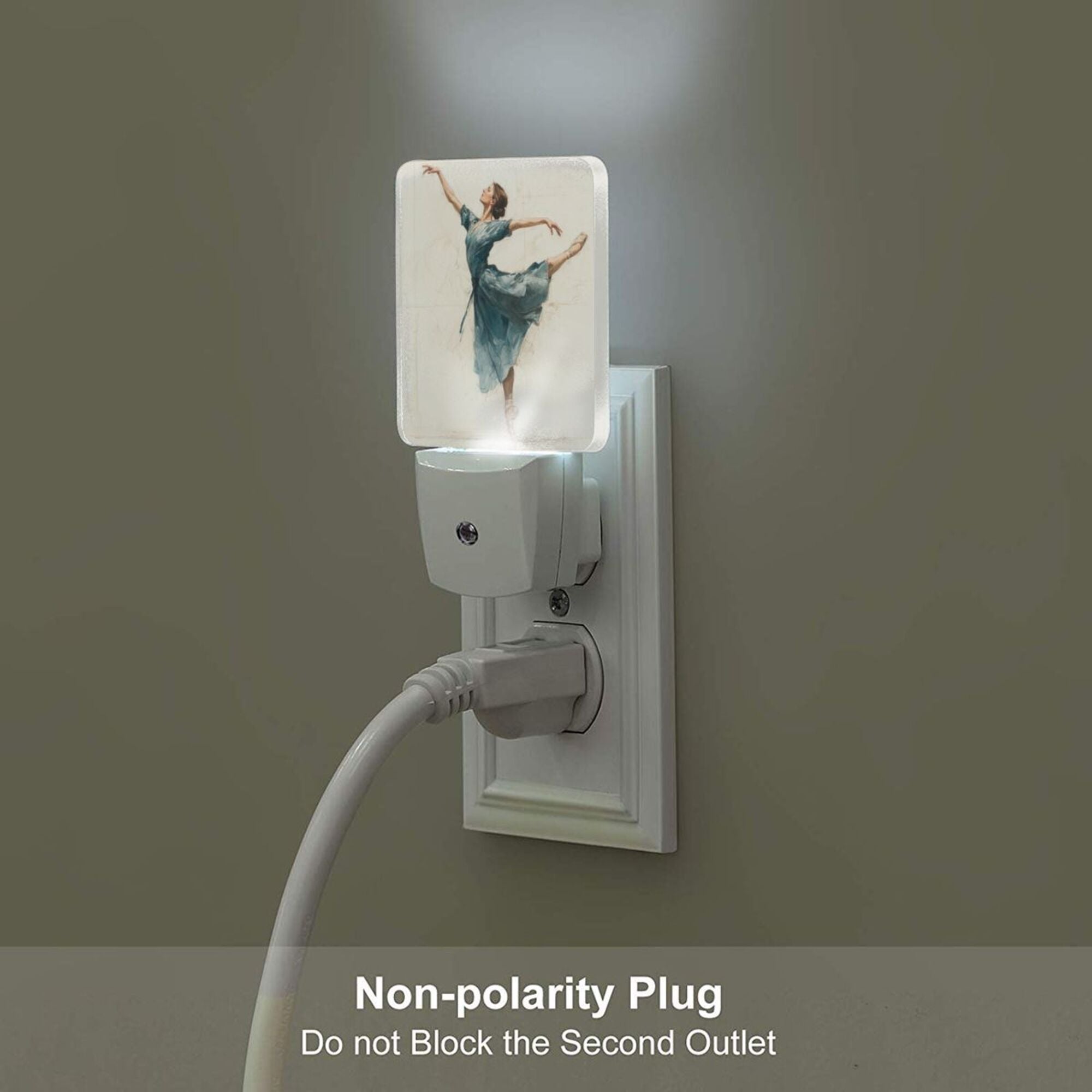 Ballet Dancer Art Sensor Night Light - Size 4.95×2.95 inches, Smart Light - Sensing Energy - Saving Decorative Light