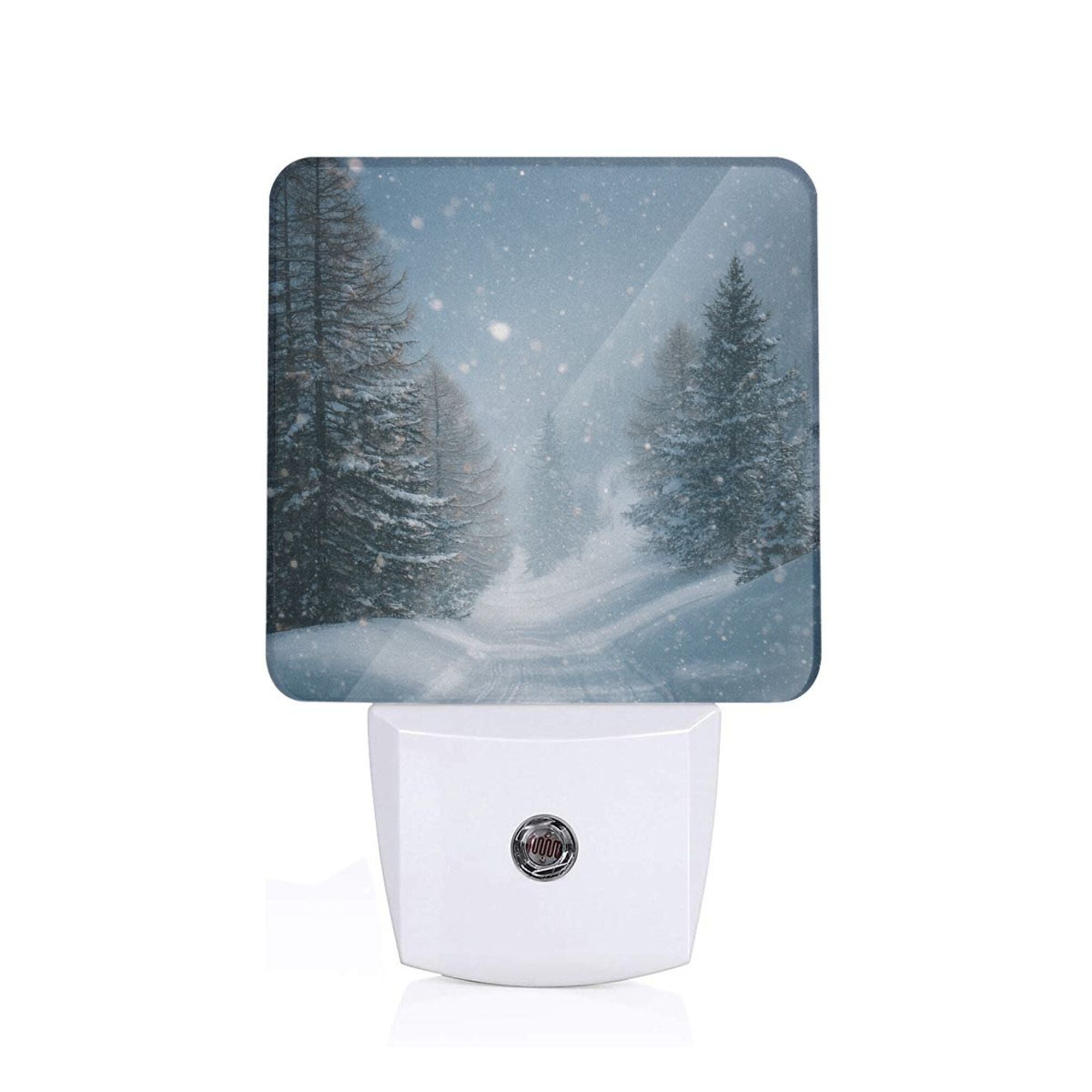 Snow Scene Art Smart Sensor Night Light - Size 4.95×2.95 inches, Energy - Saving Soft Light Decorative Light