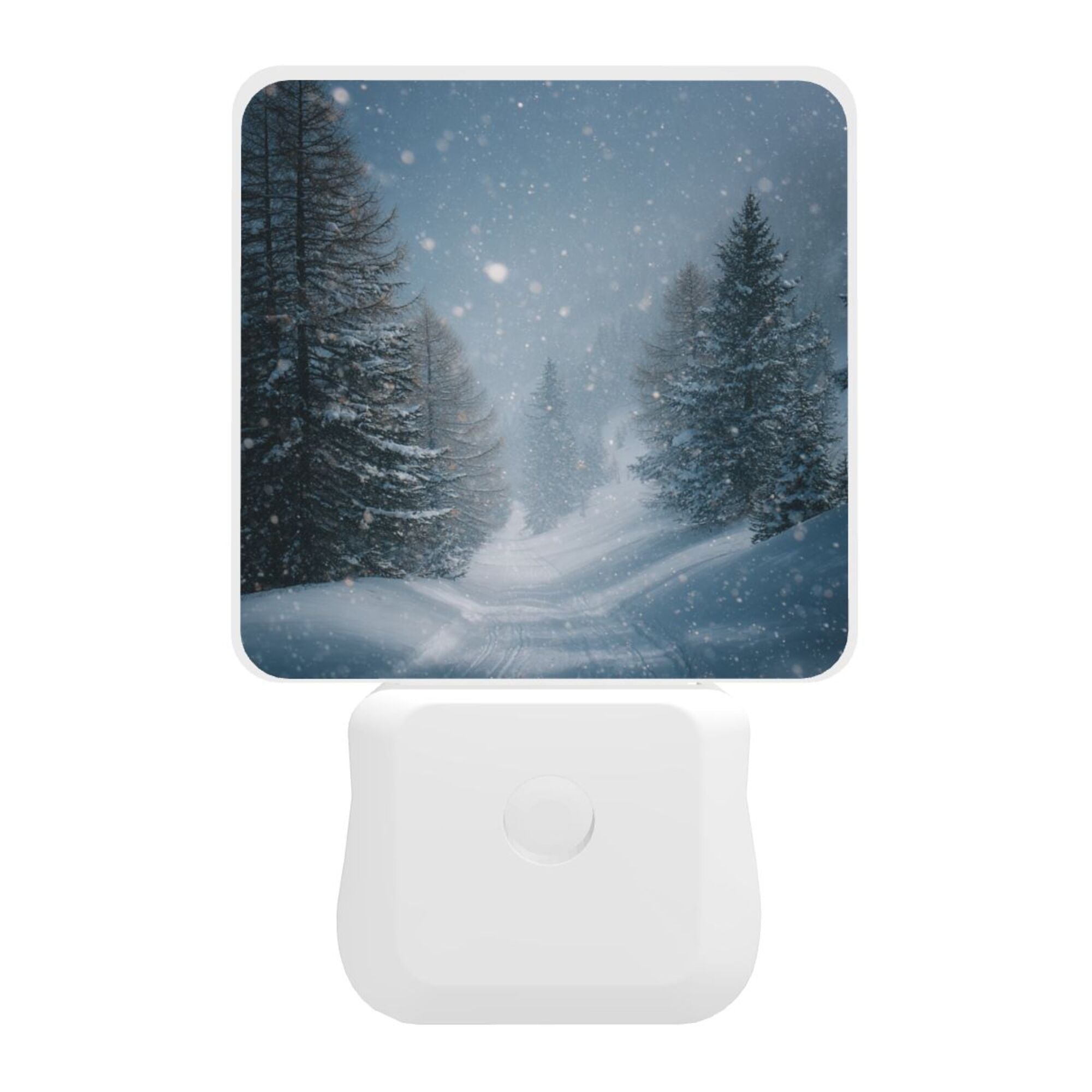Snow Scene Art Smart Sensor Night Light - Size 4.95×2.95 inches, Energy - Saving Soft Light Decorative Light