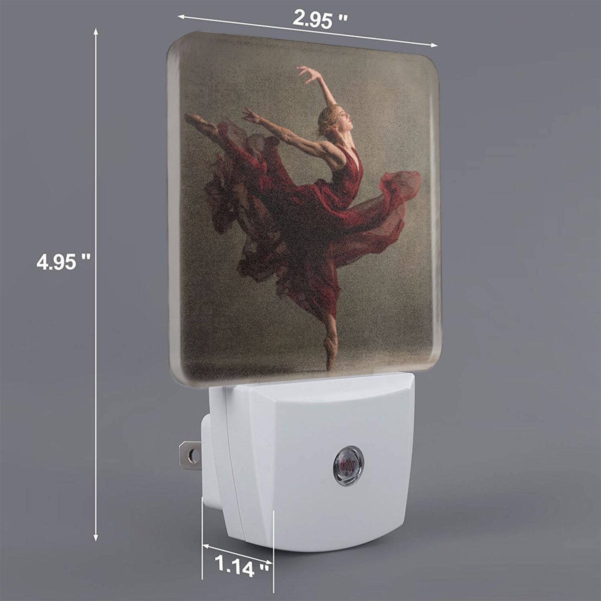Artistic Dancer Pattern Smart Sensor Night Light - Size 4.95×2.95 inches, Energy - Saving Soft Light Decorative Light