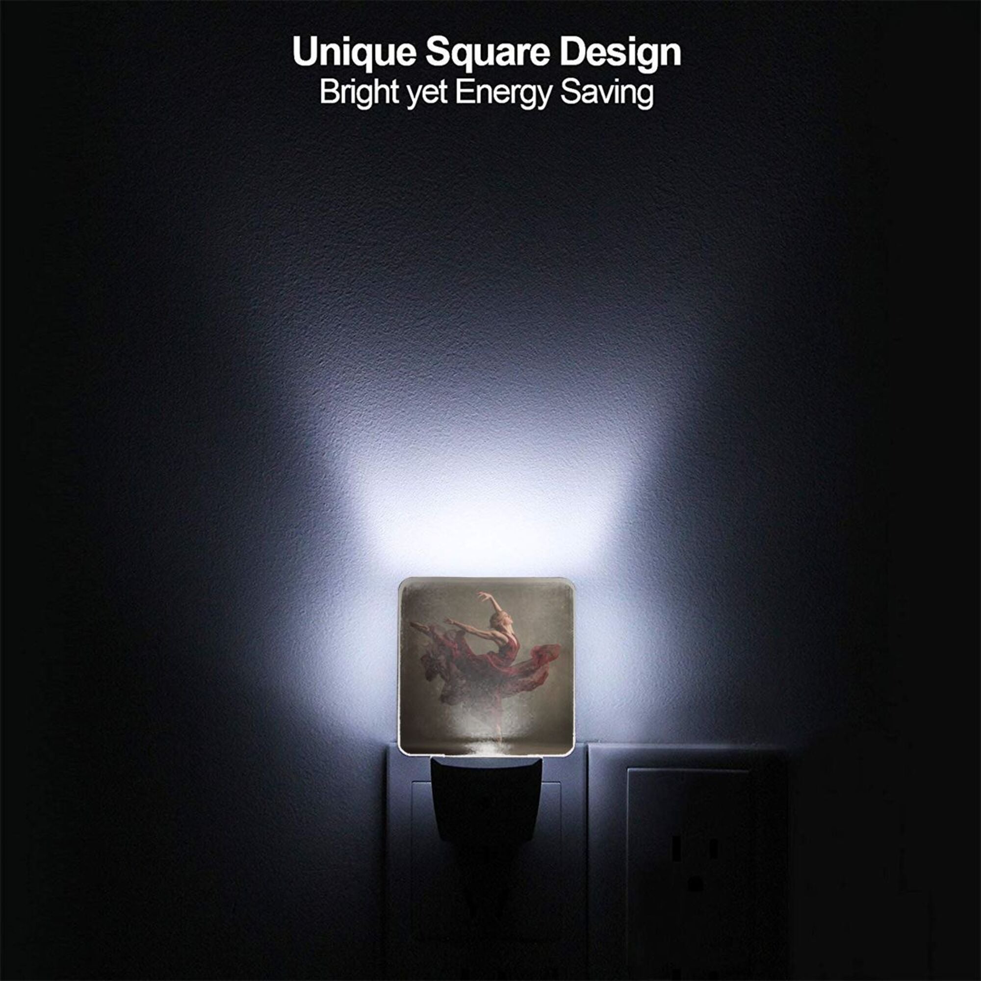 Artistic Dancer Pattern Smart Sensor Night Light - Size 4.95×2.95 inches, Energy - Saving Soft Light Decorative Light