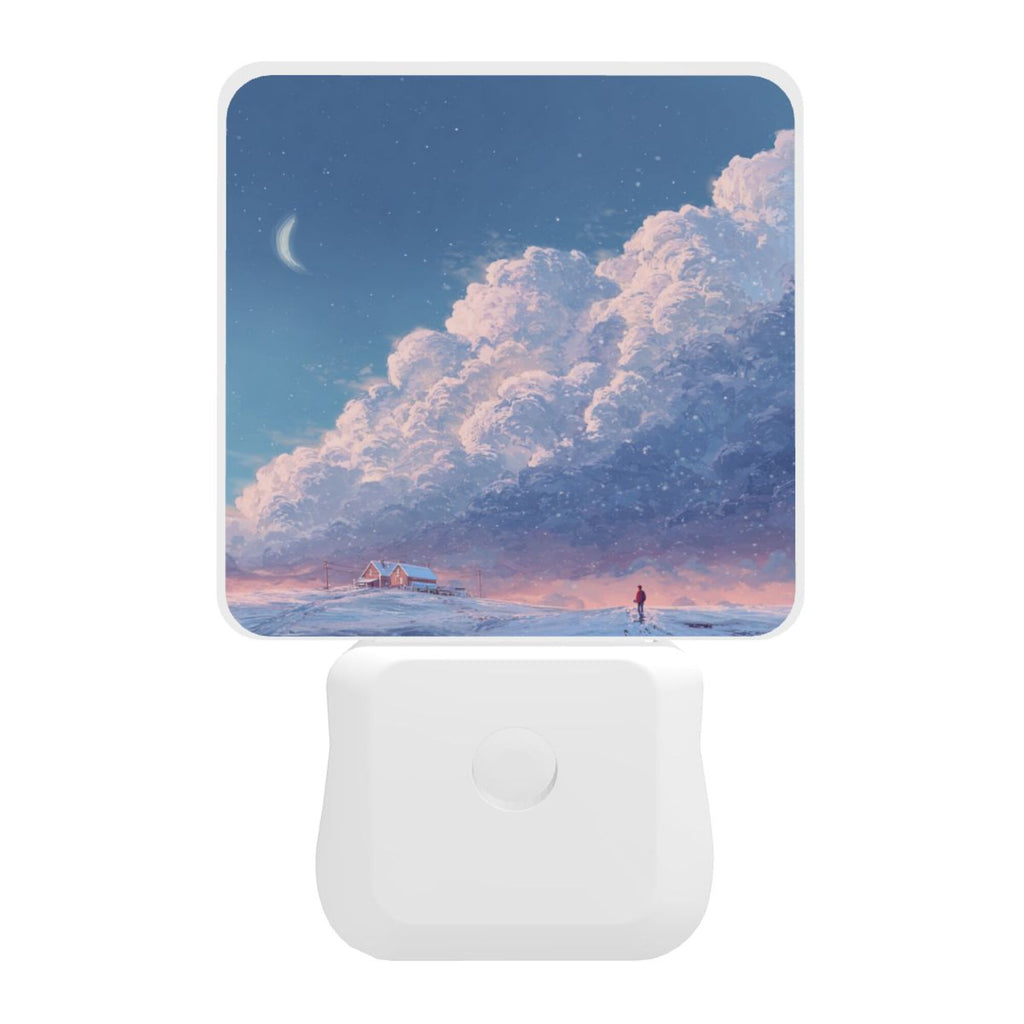 Dreamy Cloudscape Smart Sensor Night Light - Size 4.95×2.95 inches, Energy - Saving Soft Light Decorative Light