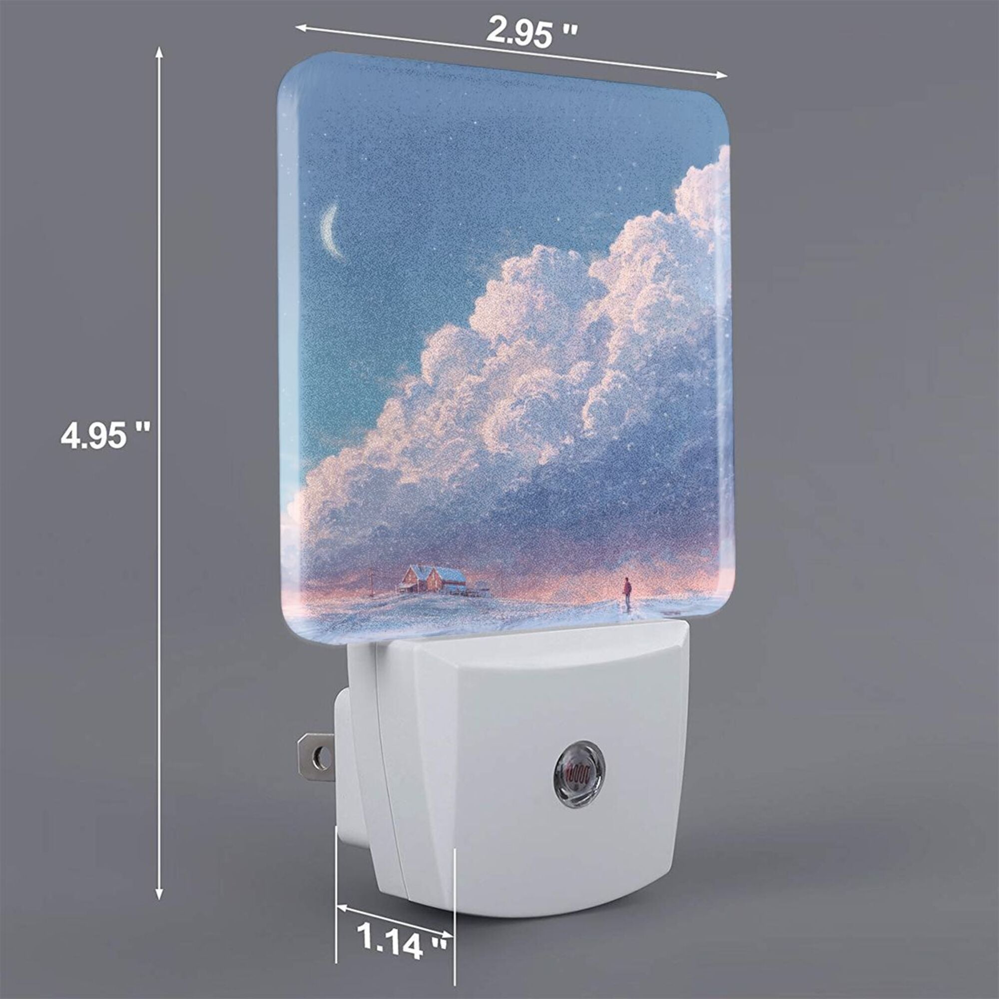 Dreamy Cloudscape Smart Sensor Night Light - Size 4.95×2.95 inches, Energy - Saving Soft Light Decorative Light