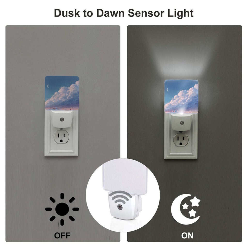 Dreamy Cloudscape Smart Sensor Night Light - Size 4.95×2.95 inches, Energy - Saving Soft Light Decorative Light