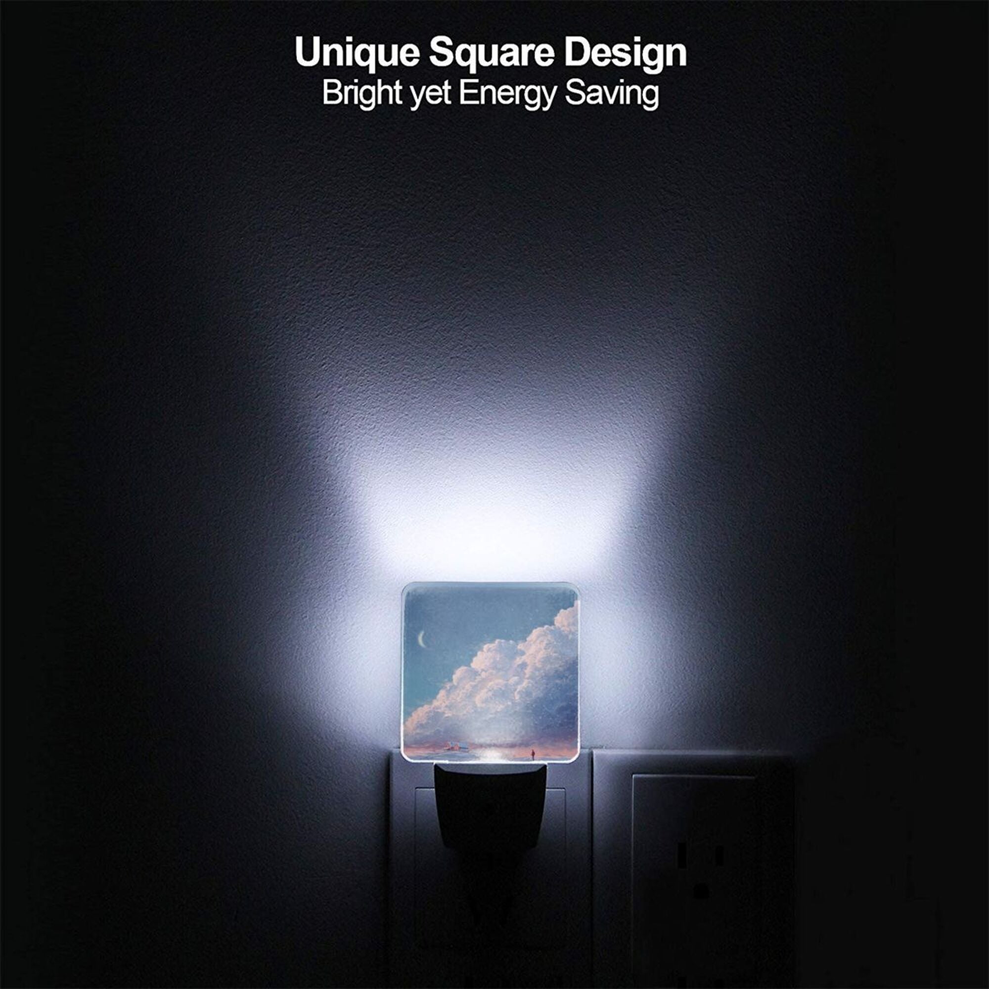 Dreamy Cloudscape Smart Sensor Night Light - Size 4.95×2.95 inches, Energy - Saving Soft Light Decorative Light