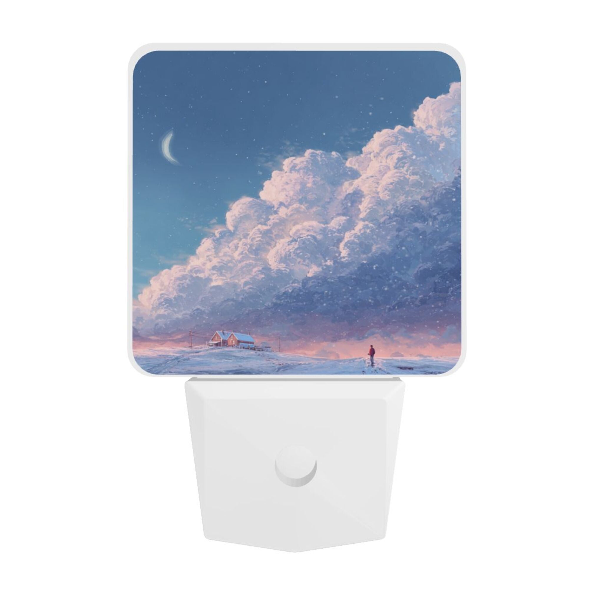 Dreamy Cloudscape Smart Sensor Night Light - Size 4.95×2.95 inches, Energy - Saving Soft Light Decorative Light