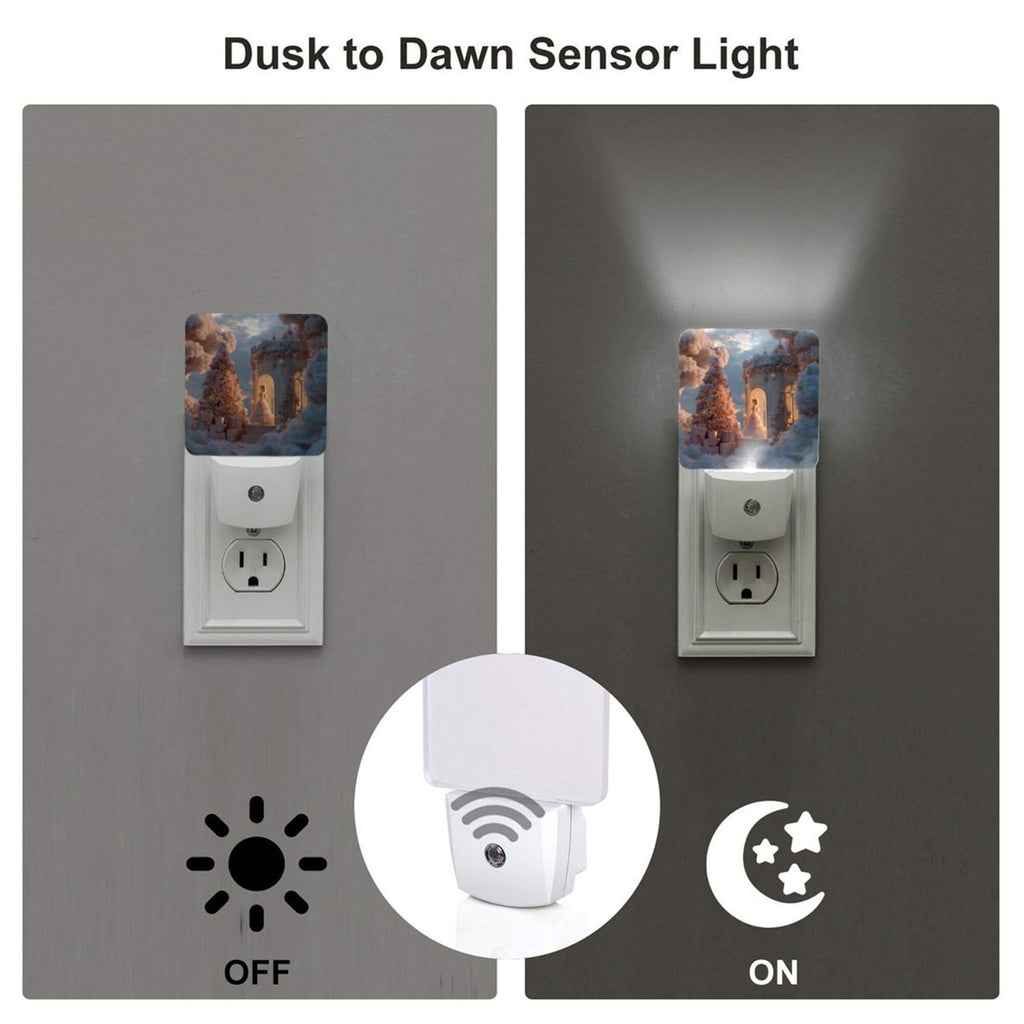 Dreamy Cloud Castle Smart Sensor Night Light - Size 4.95×2.95 inches, Energy - Saving Soft Light Decorative Light