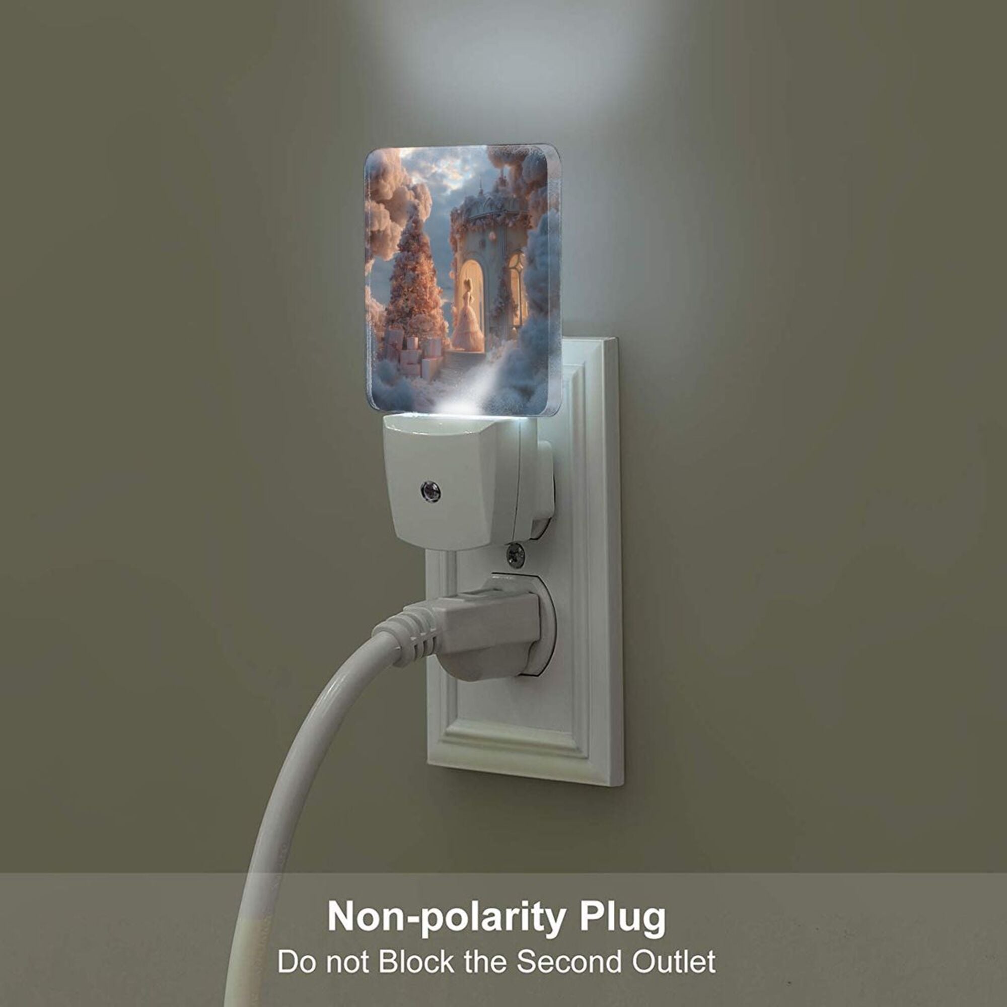 Dreamy Cloud Castle Smart Sensor Night Light - Size 4.95×2.95 inches, Energy - Saving Soft Light Decorative Light